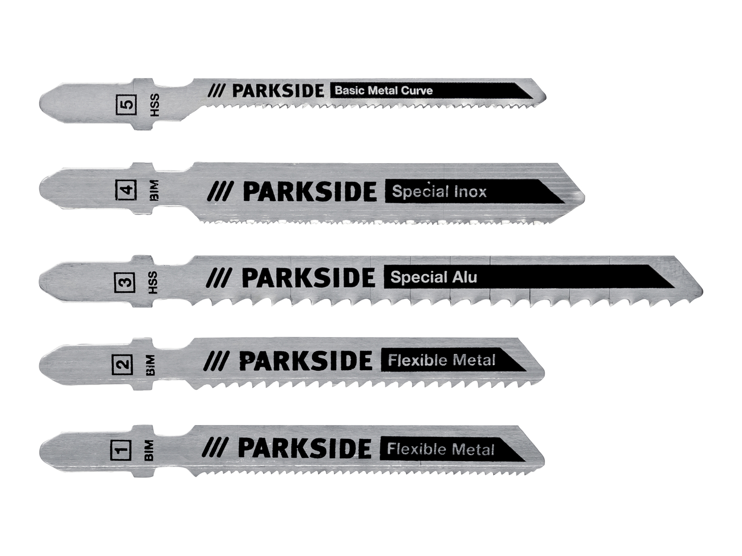 Set lame per seghetto a pendolo Parkside, prezzo 3.49 €
5 pezzi
Caratteristiche