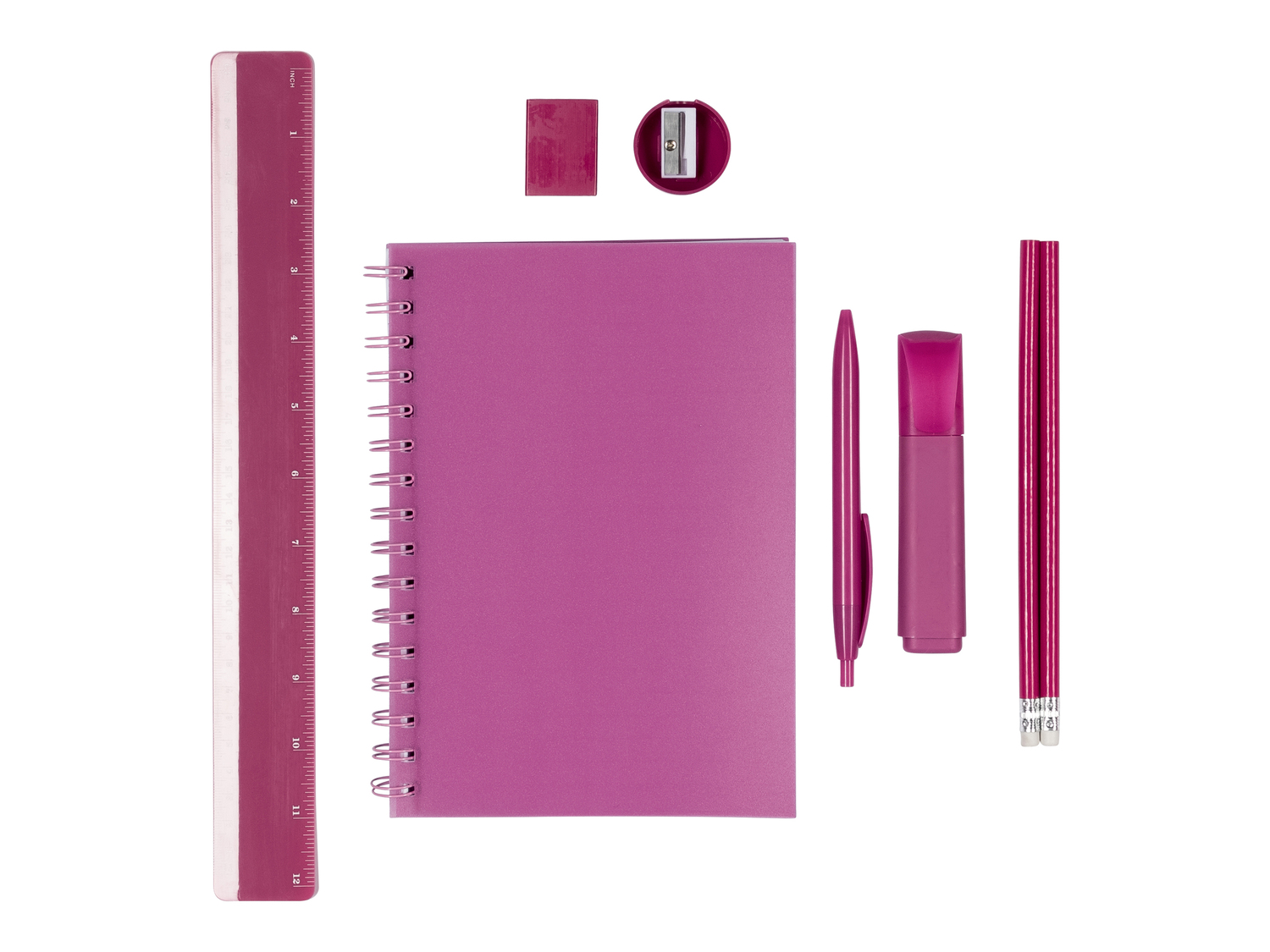Set cancelleria United Office, prezzo 3.99 &#8364; 
9 pezzi 
- Agenda A5
- Righello ...