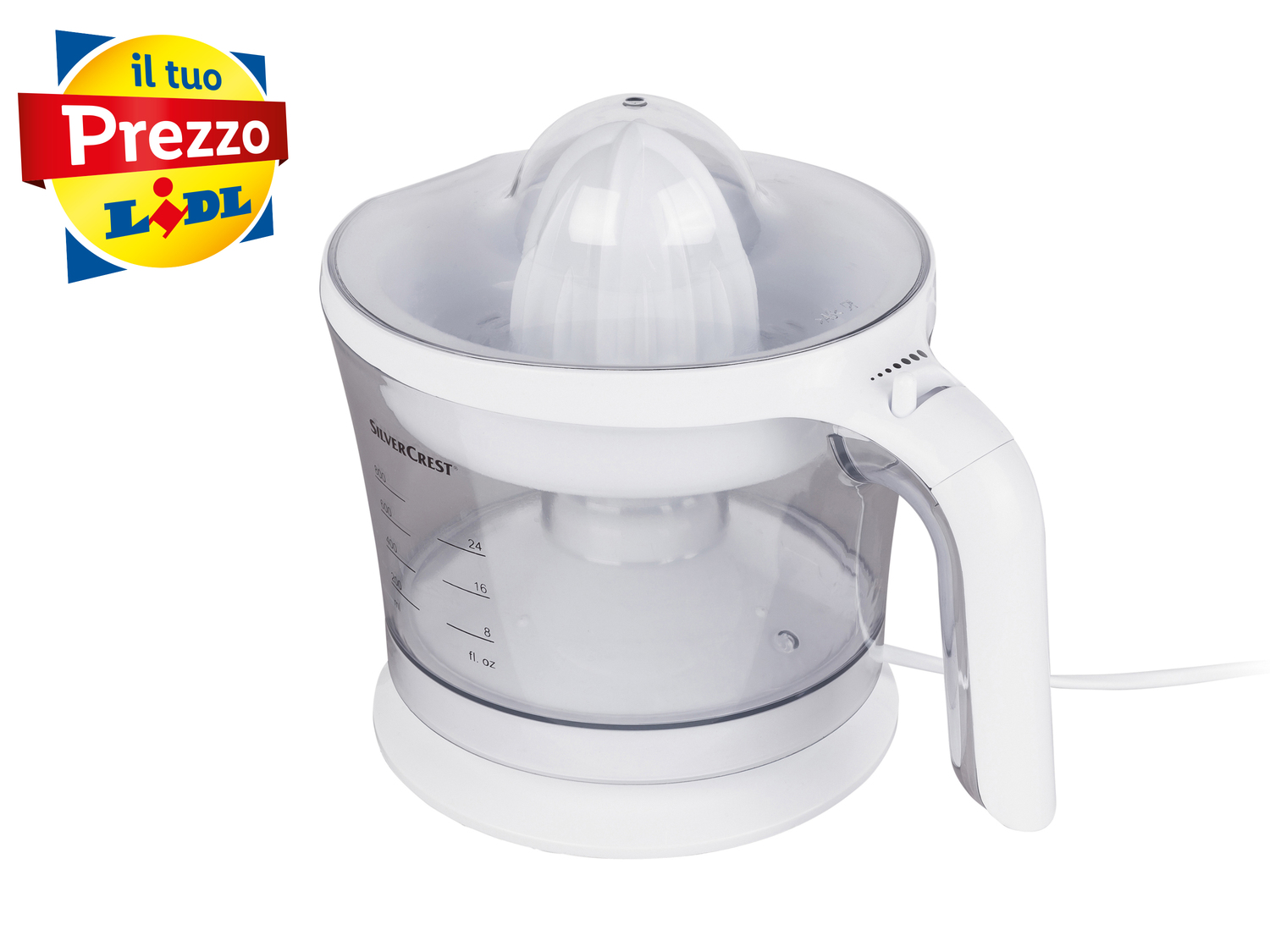 Spremiagrumi elettrico Silvercrest Kitchen Tools, prezzo 7.99 €
- Accensione/spegnimento ...