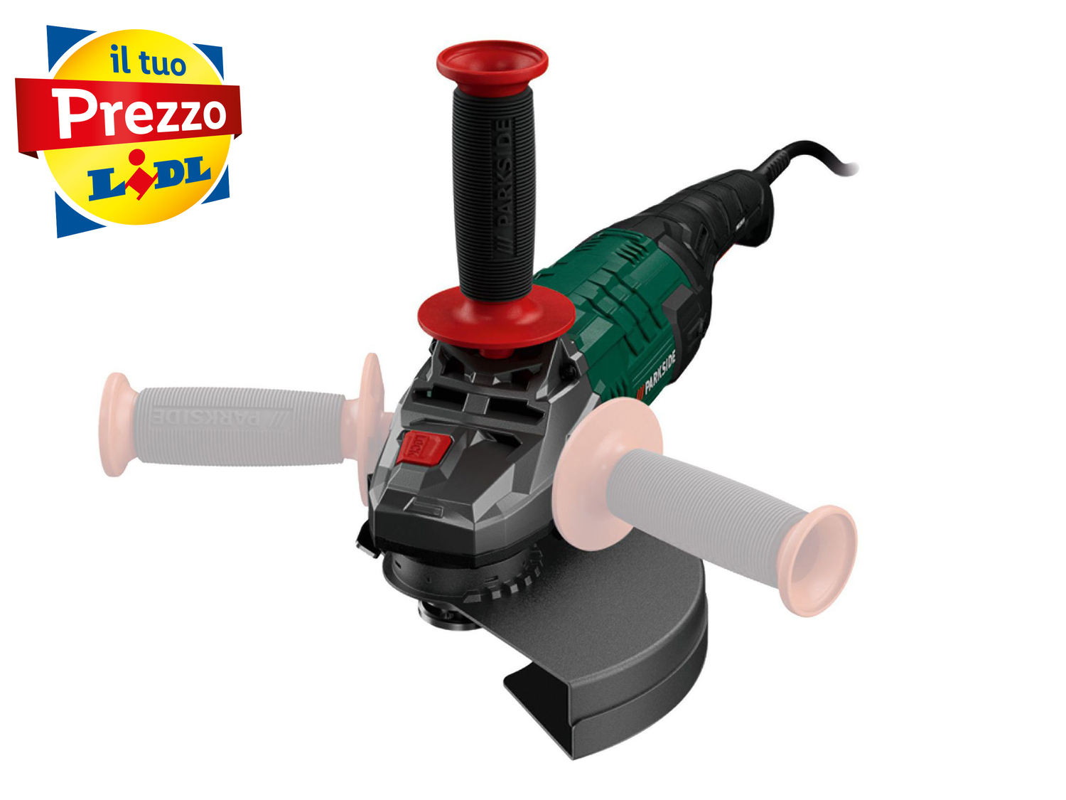 Smerigliatrice angolare Parkside PWS 230 D4, prezzo 34.99 €
- Cambio del disco ...