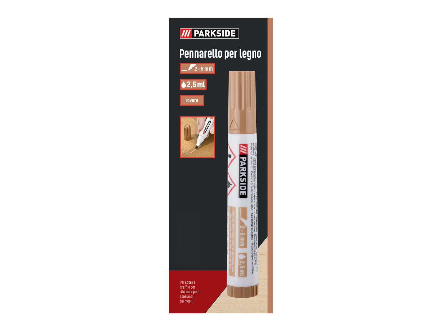 Pennarello per fughe o legno Parkside, prezzo 1.49 €
Caratteristiche