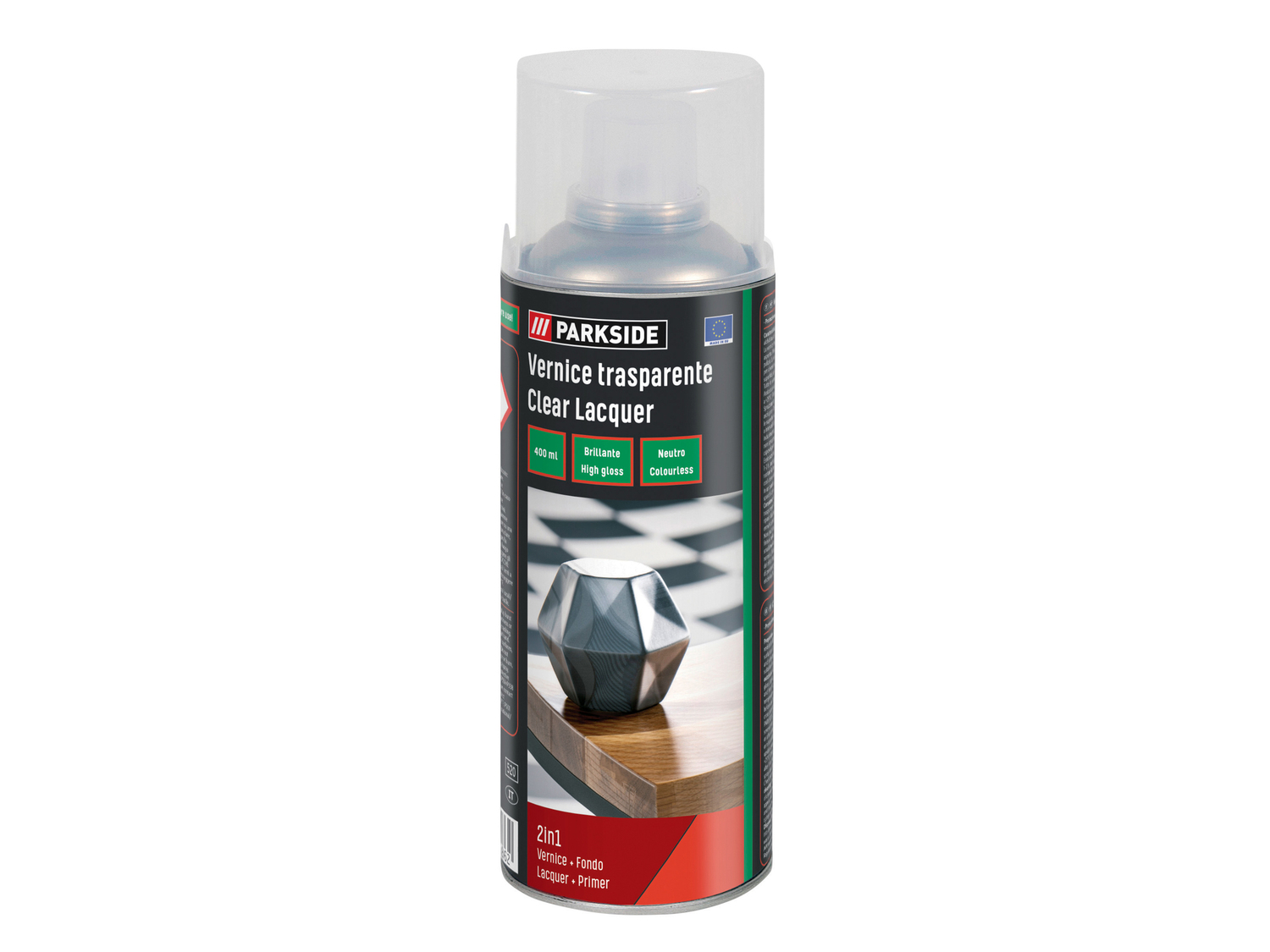 Vernice trasparente o colorata spray Parkside, prezzo 2.49 &#8364; 
400 ml
Caratteristiche
 ...