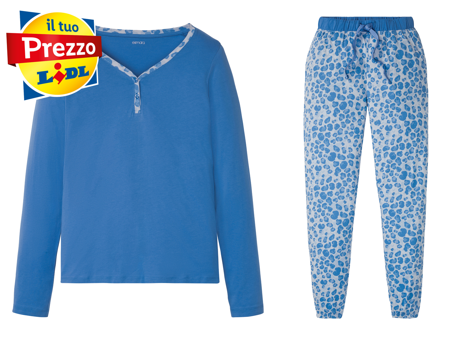 Pigiama da donna Esmara, prezzo 8.99 €
Misure: S-L
Taglie disponibili
Caratteristiche
- ...