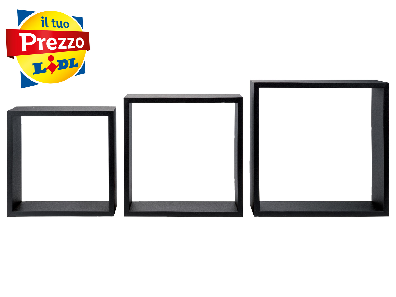 Set mensole a cubo Livarno Living, prezzo 7.99 €
3 pezzi
- Con supporti integrati ...