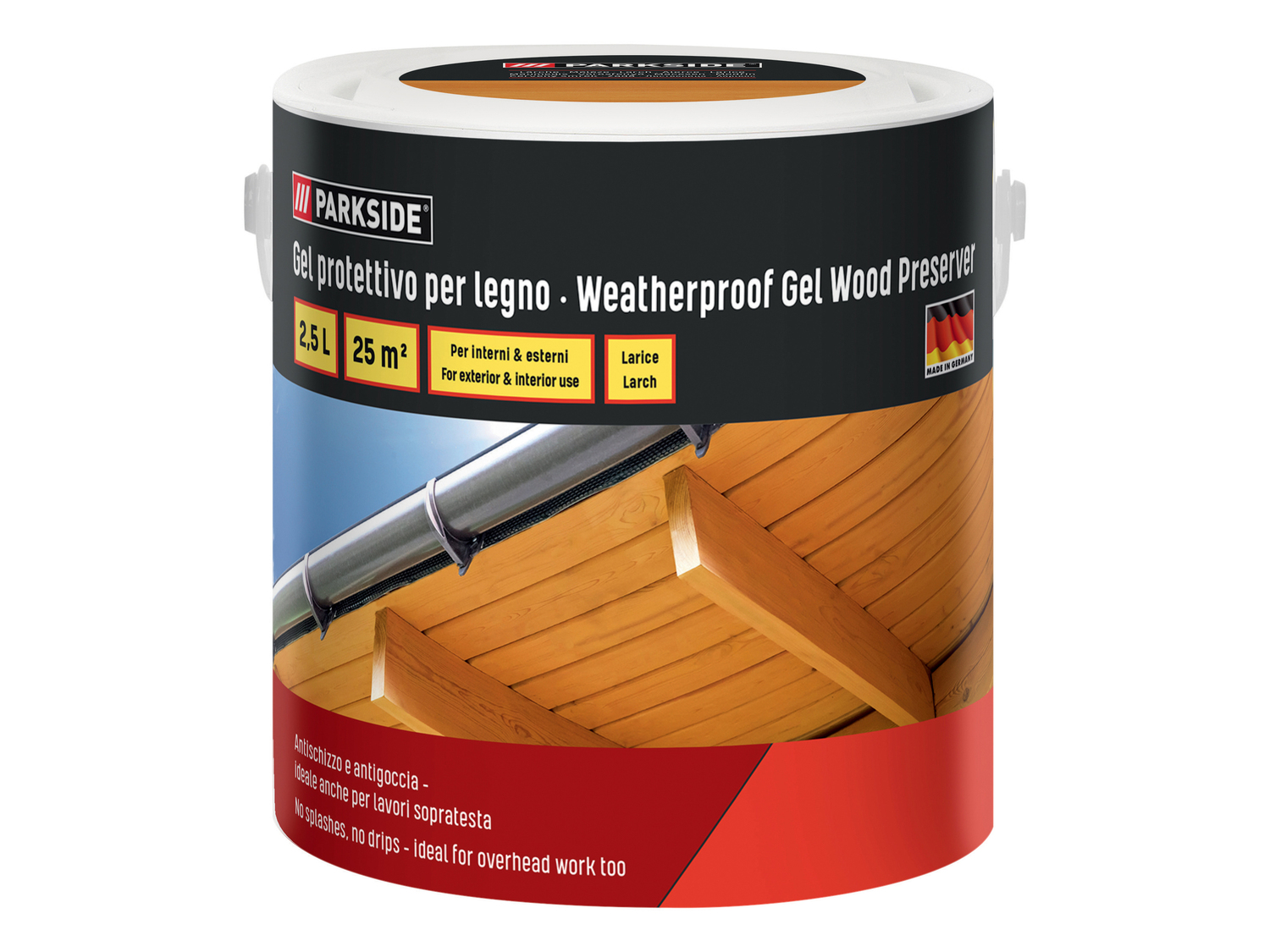 Gel protettivo per legno Parkside, prezzo 9.99 €
2,5 L
- Color Teak, ...