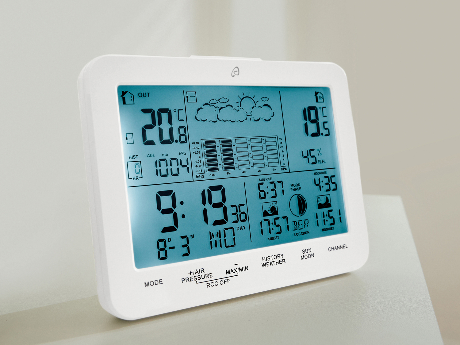 Stazione meteorologica Auriol, prezzo 12.99 €
- Temperatura interna ed esterna, ...