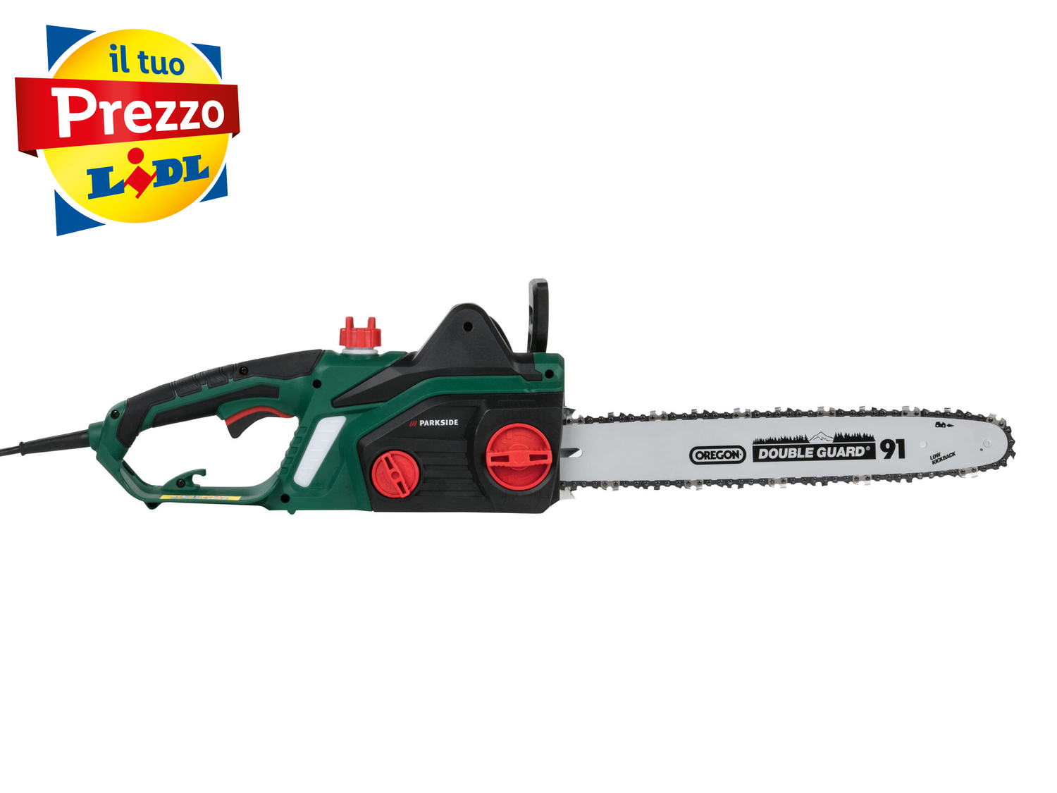 Motosega elettrica Parkside, prezzo 55.00 €
- Interruttore di sicurezza ...