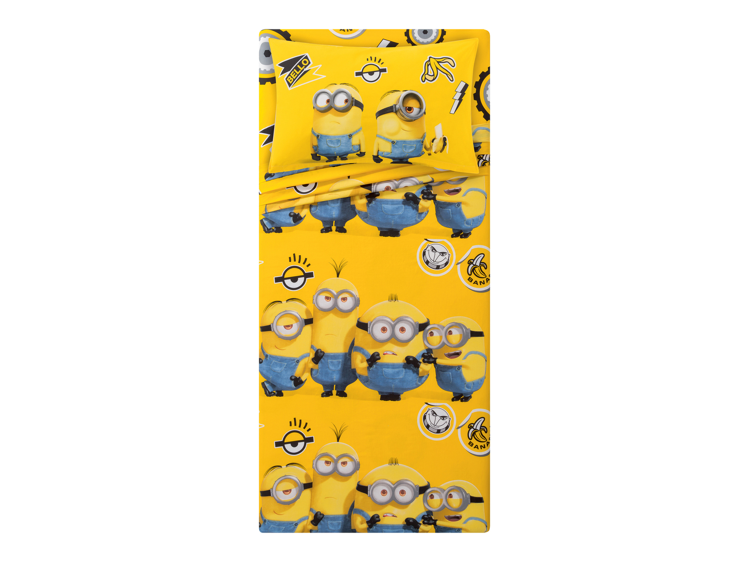 Completo lenzuola singole Minions, prezzo 19.99 €
- Puro cotone
- Federa ...