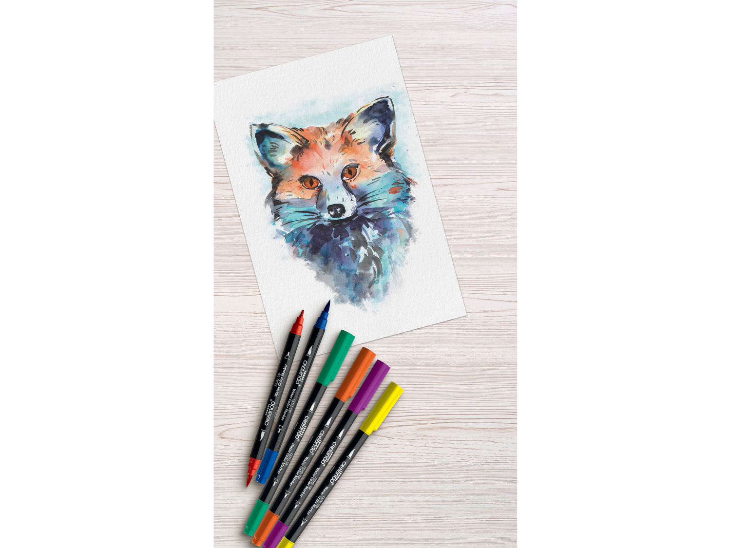 Pennarelli acquerellabili Crelando, prezzo 1.49 €
6 pezzi
- Con 2 punte
Caratteristiche
...