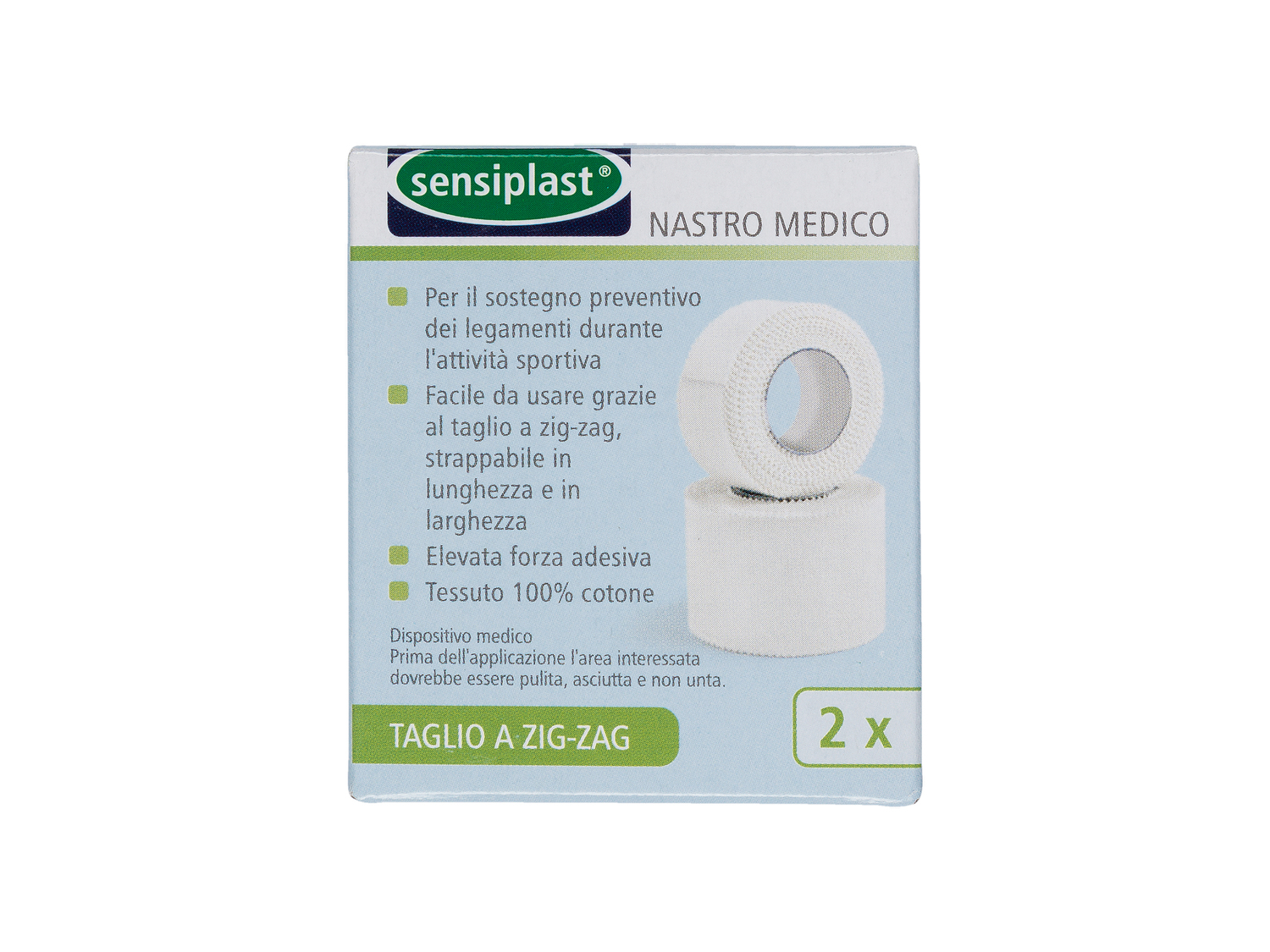 Bendaggi o garze sterili Sensiplast, prezzo 1.99 €
Caratteristiche