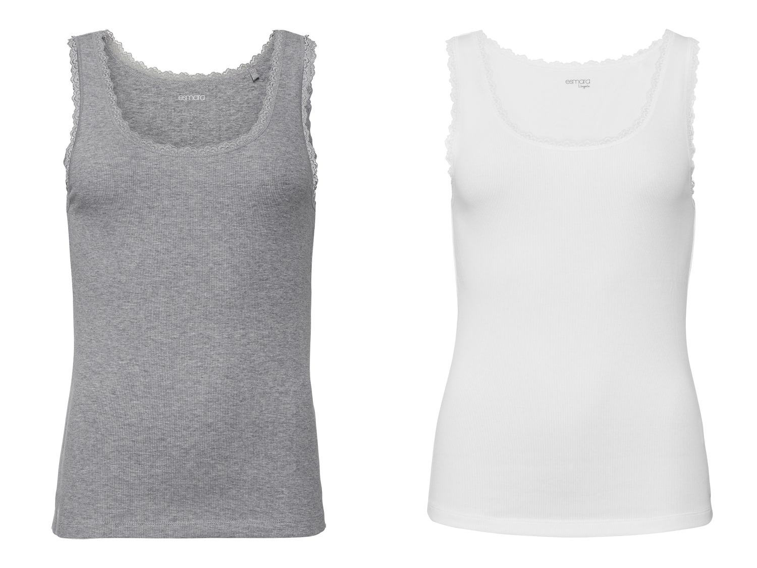 Canotta da donna con pizzo Esmara, prezzo 6.99 €
2 pezzi - Misure: S-L
Taglie ...