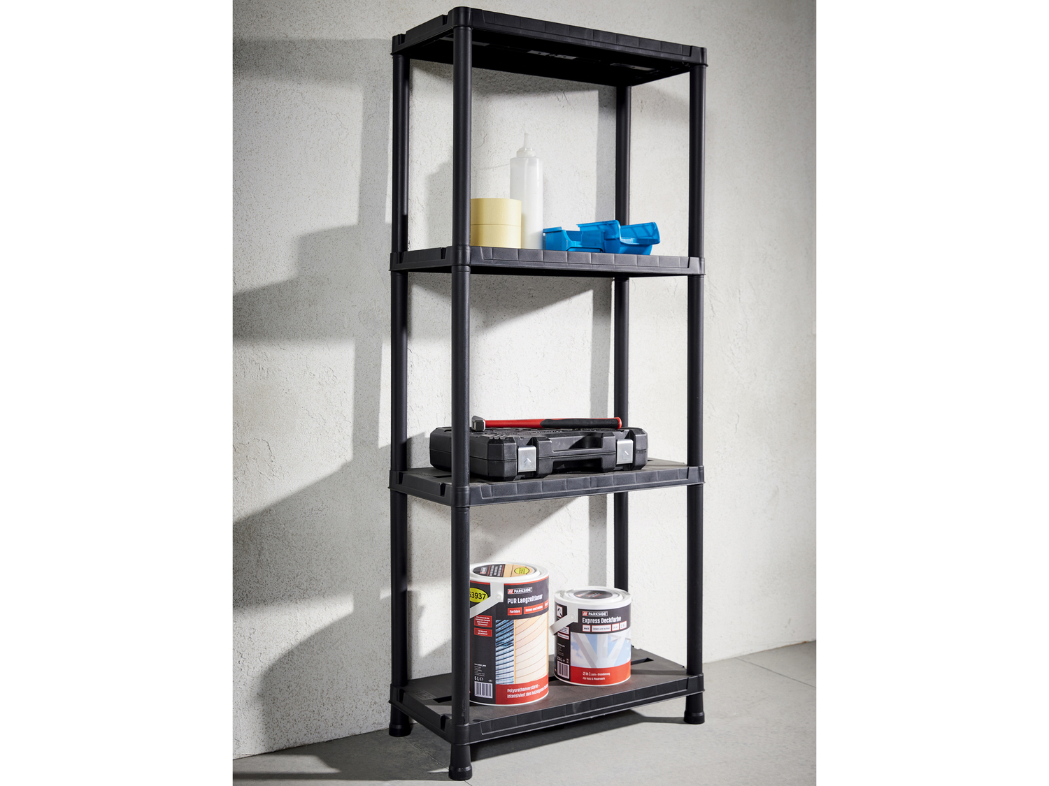 Scaffale a 4 ripiani Livarno, prezzo 19.99 €
- Materiale di montaggio incluso
- ...