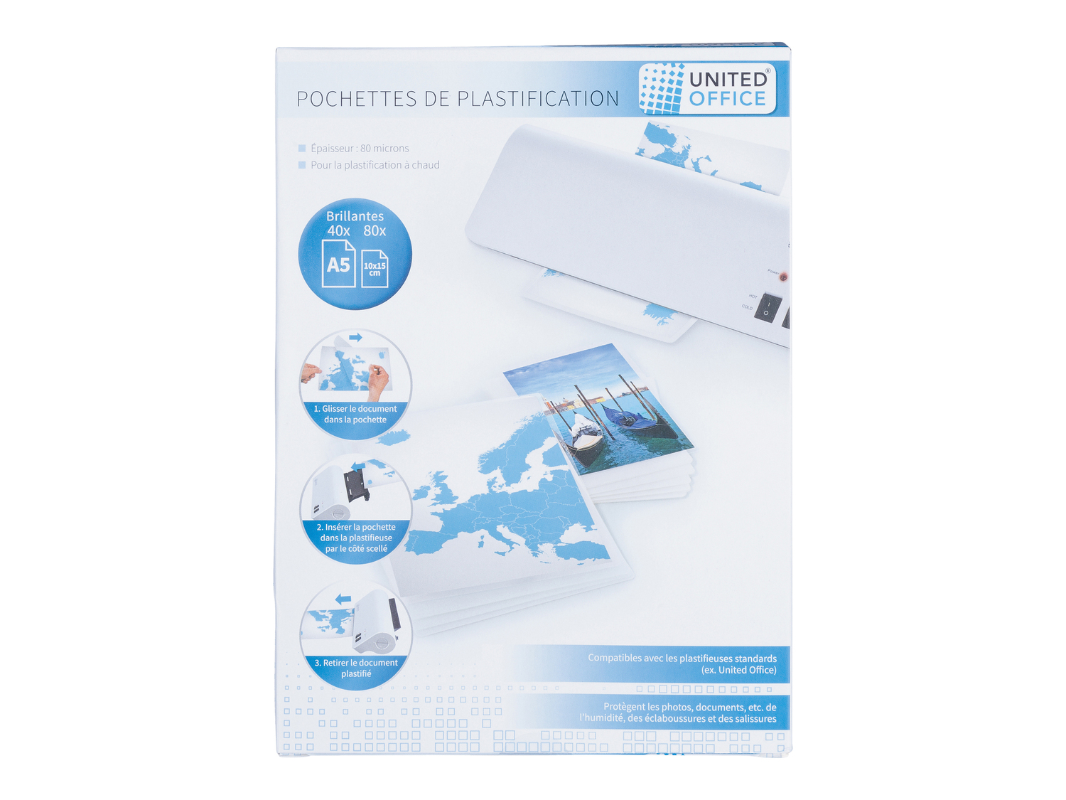Fogli per plastificatore United Office, prezzo 2.99 €
- A3
oppure
- A4
oppure
- ...