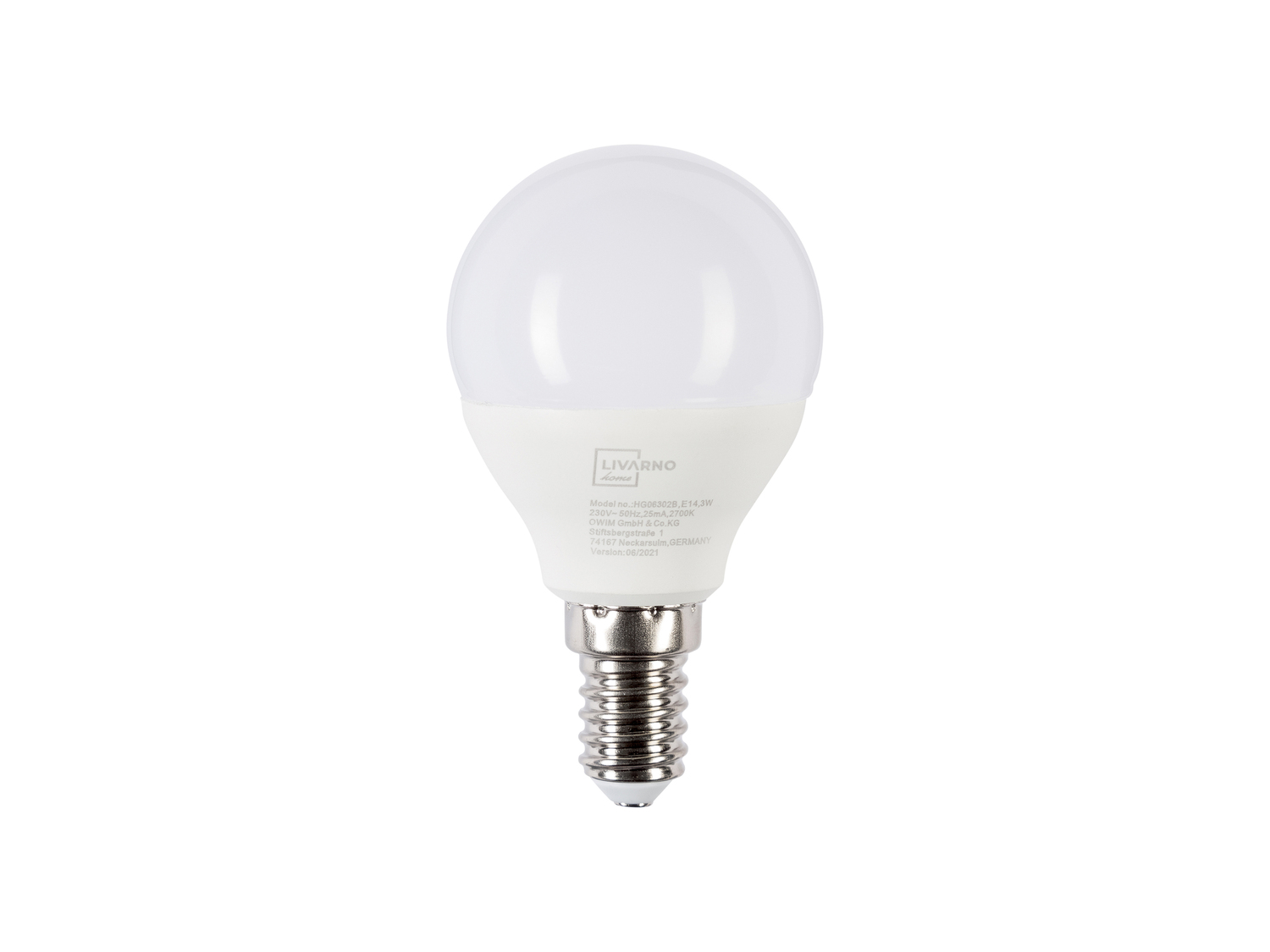 Lampadina LED Livarno, prezzo 1.49 €
2,3/3W
- Bianco caldo 2700 K
- ...