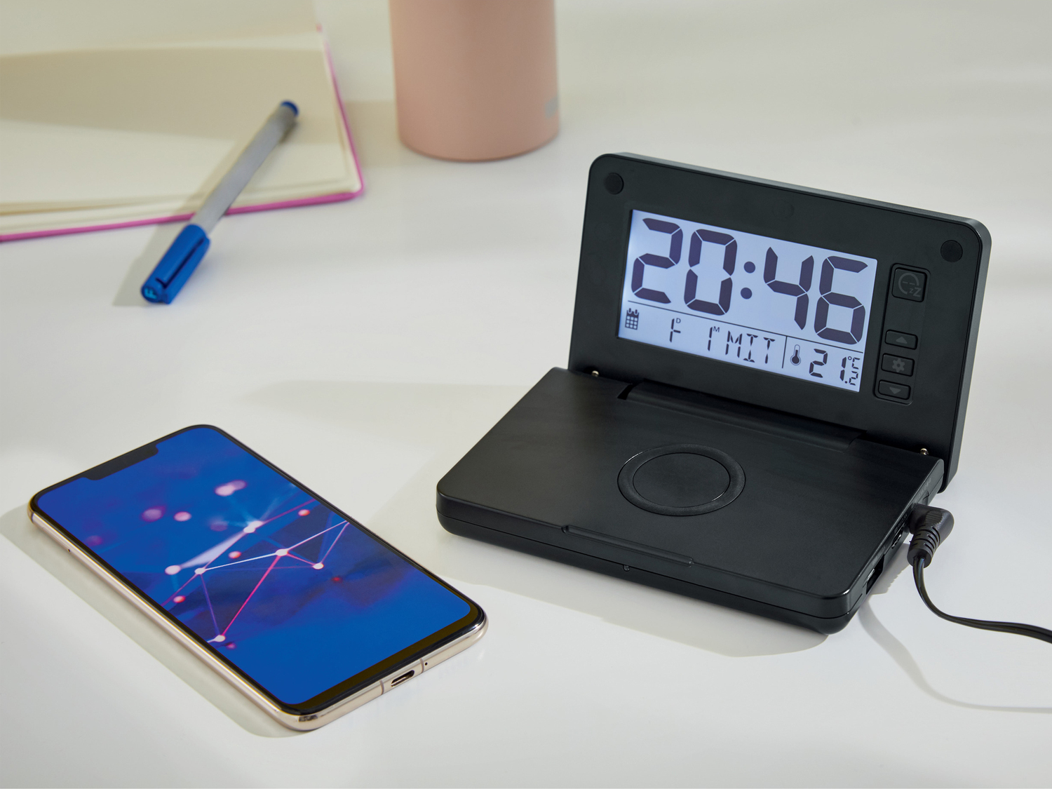 Sveglia digitale con stazione di ricarica QI Silvercrest, prezzo 19.99 € ...