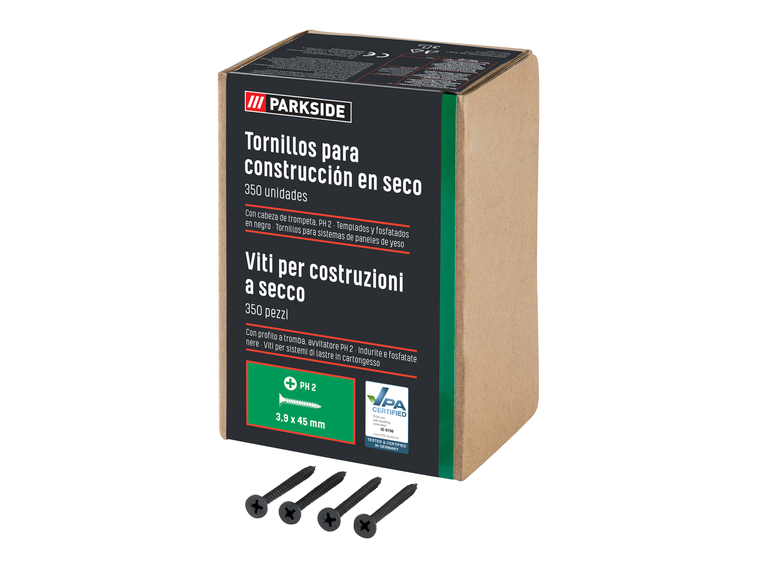 Viti per costruzioni a secco Parkside, prezzo 3.99 €
350, 500 o 600 pezzi
Caratteristiche
- ...