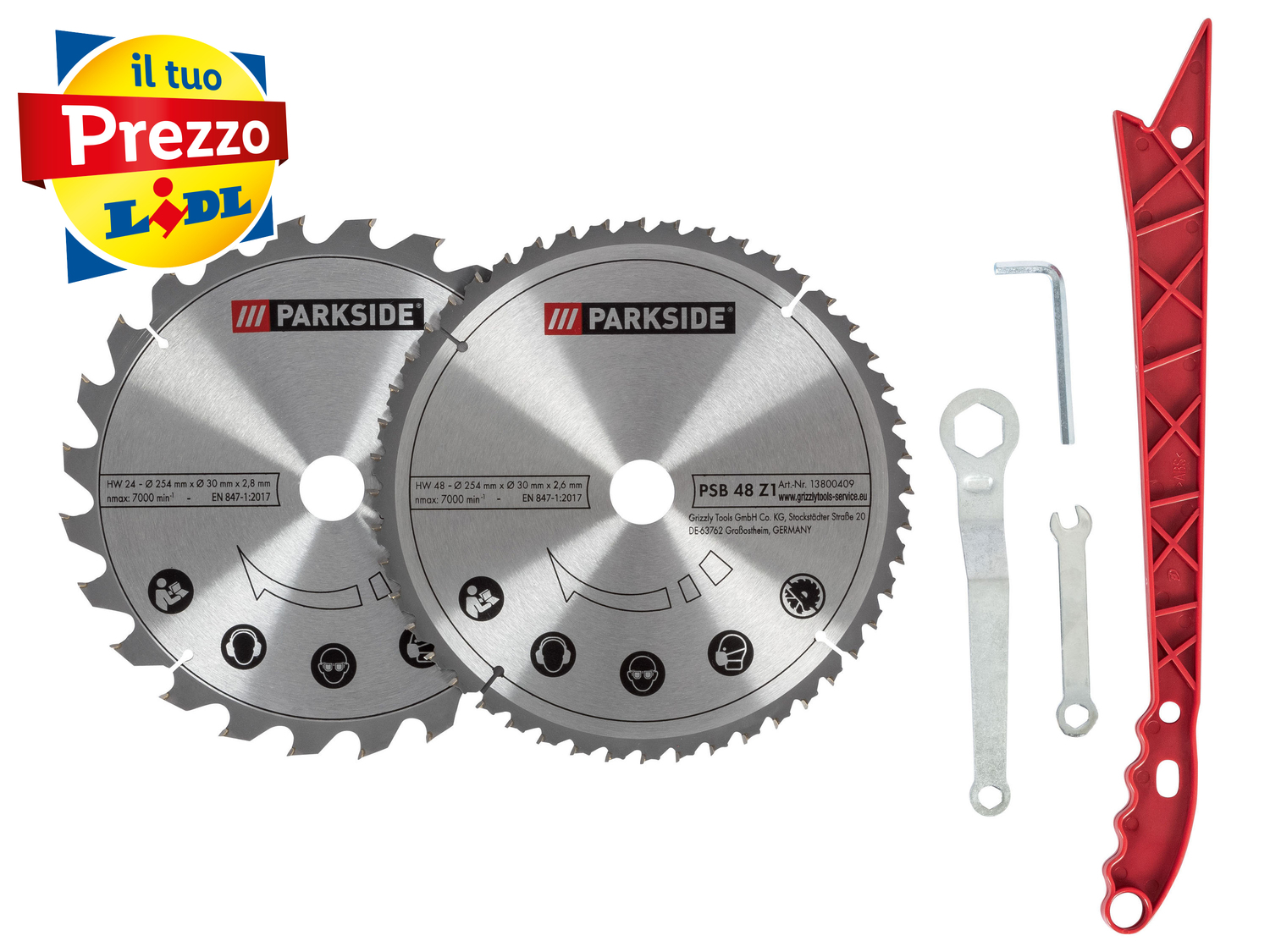 Sega circolare da banco Parkside, prezzo 119.00 €
- 2 velocità e altezza del ...