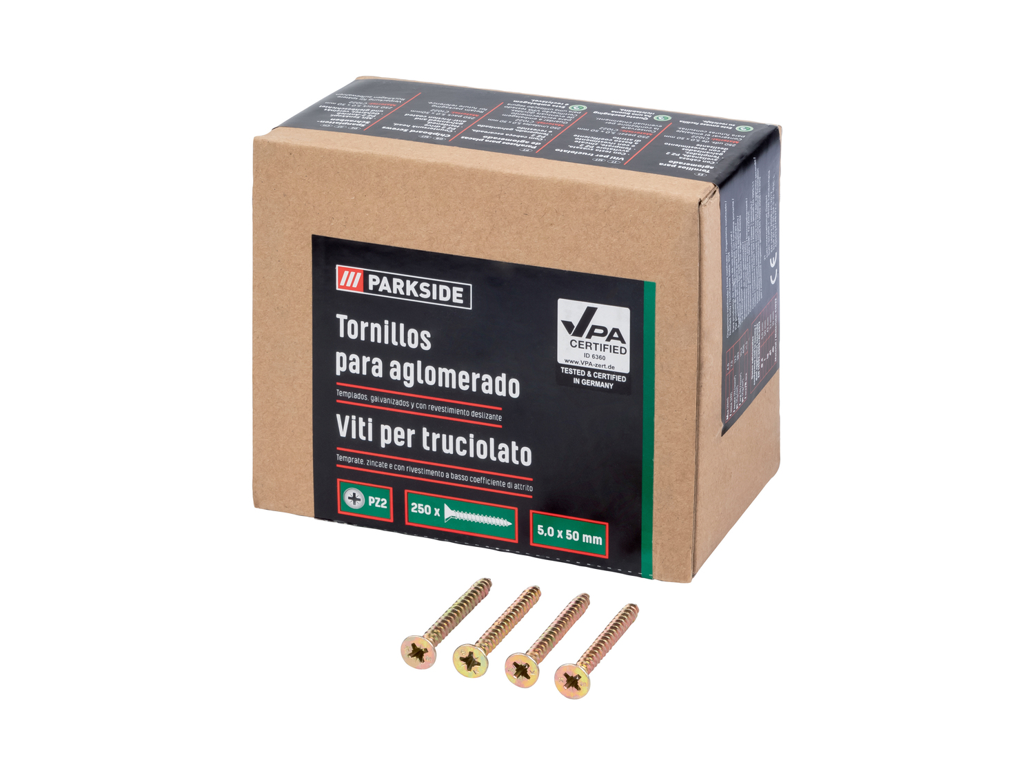 Viti per truciolato Parkside, prezzo 3.49 €
Caratteristiche
- VPA-5891
