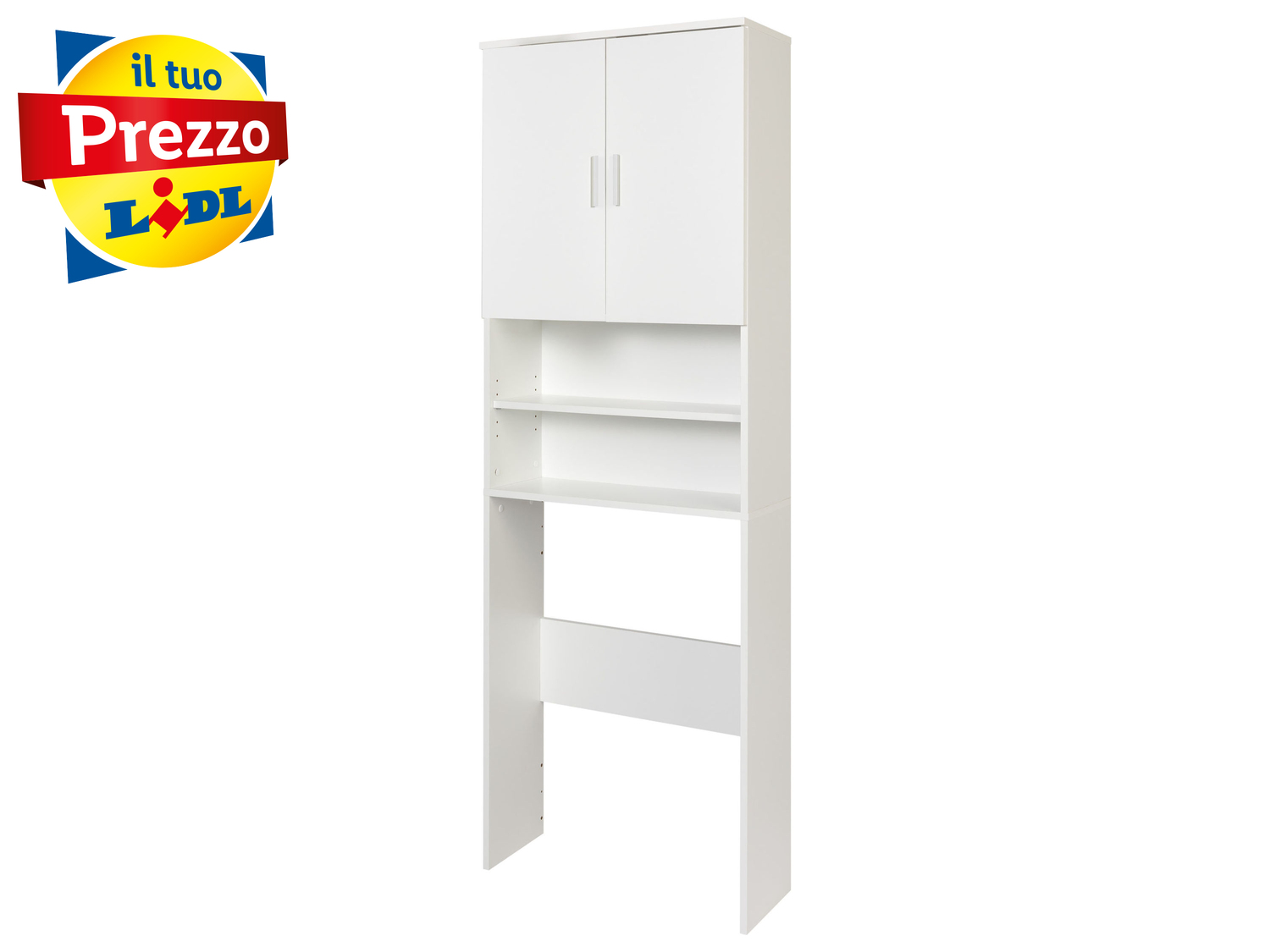 Mobile per lavatrice Livarno, prezzo 34.99 €
- Ripiani regolabili in altezza
- ...