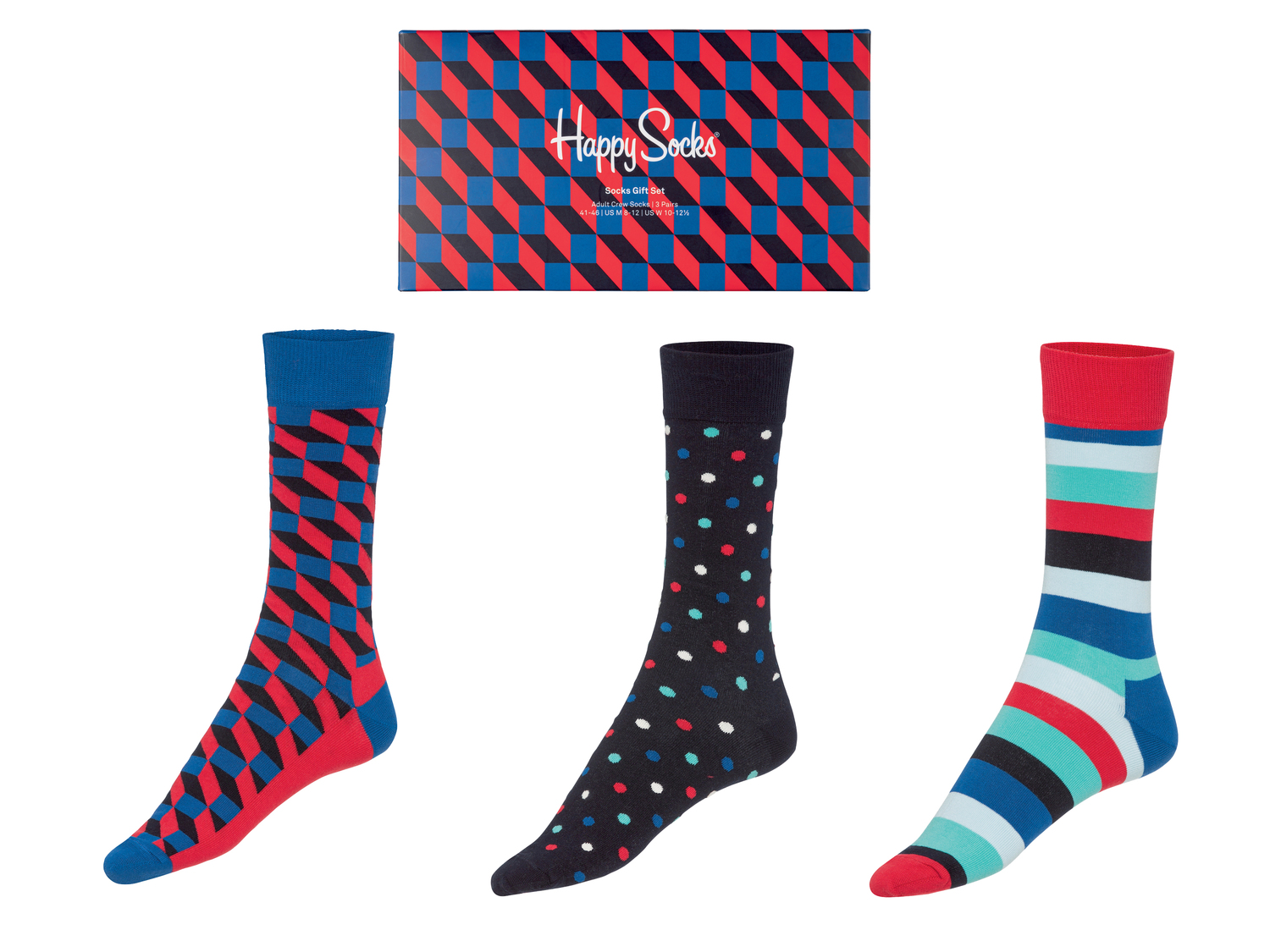 Calze Happy Socks Happy-socks, prezzo 12.99 €
3 paia - Misure: 36-46 ...