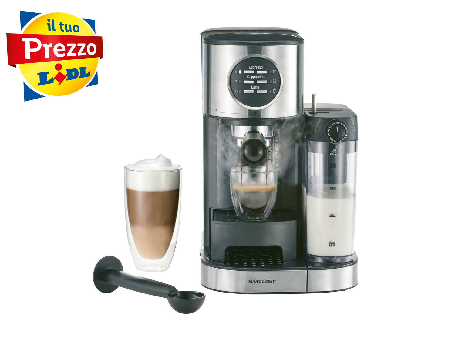 Macchina per caffè espresso con montalatte Silvercrest Kitchen Tools, prezzo 119.00 ...