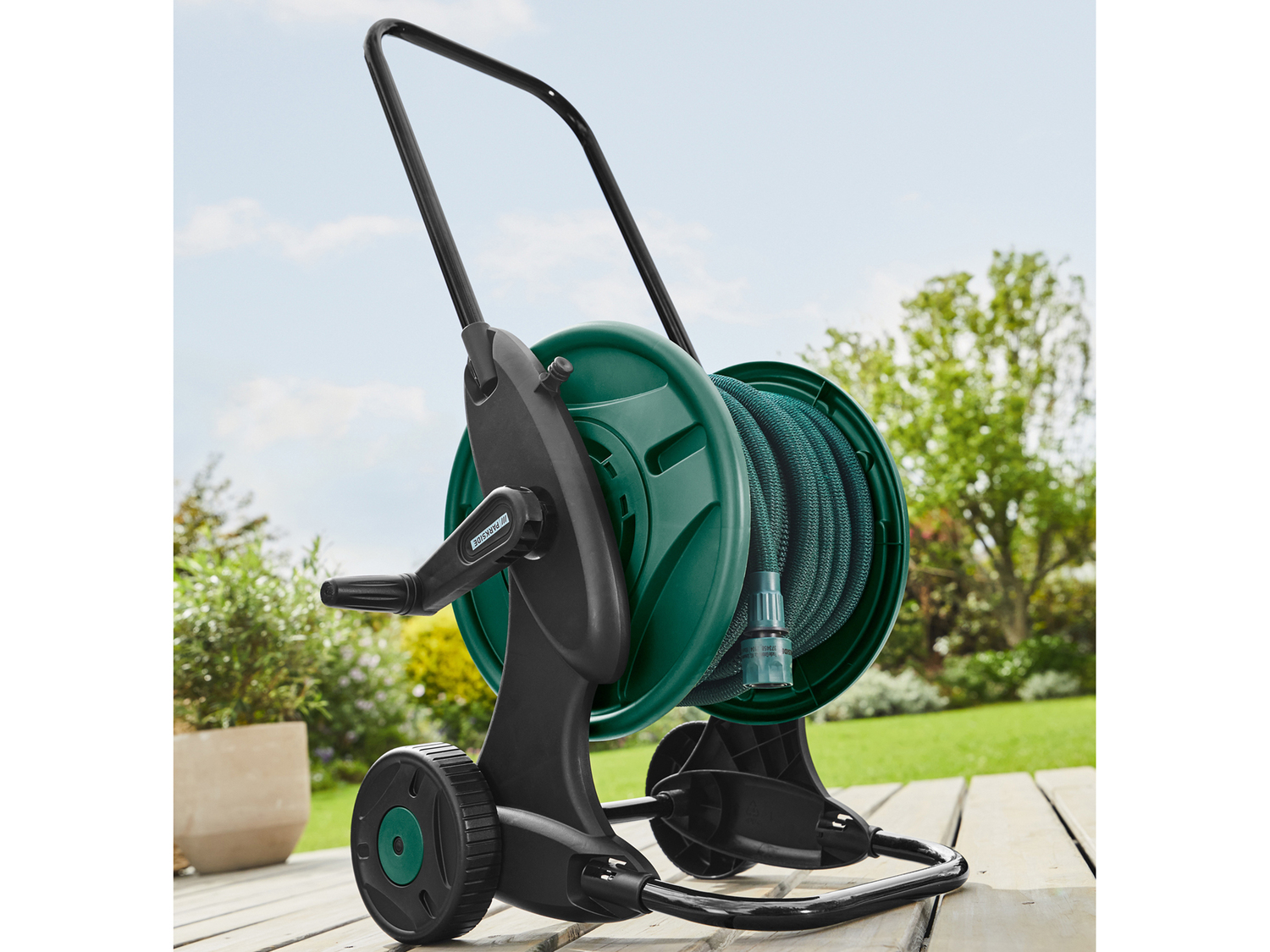 Carrello avvolgitubo Parkside, prezzo 19.99 €
- Per tubi da giardino ...