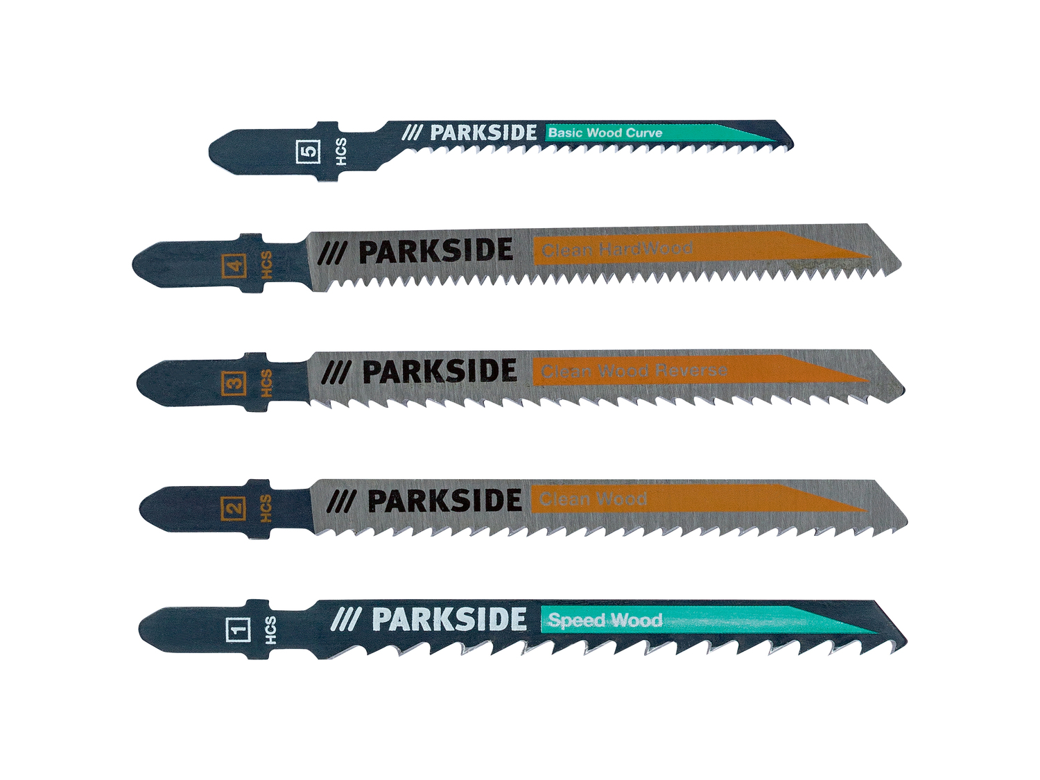 Set lame per seghetto a pendolo Parkside, prezzo 3.49 €
5 pezzi
- Legno ...