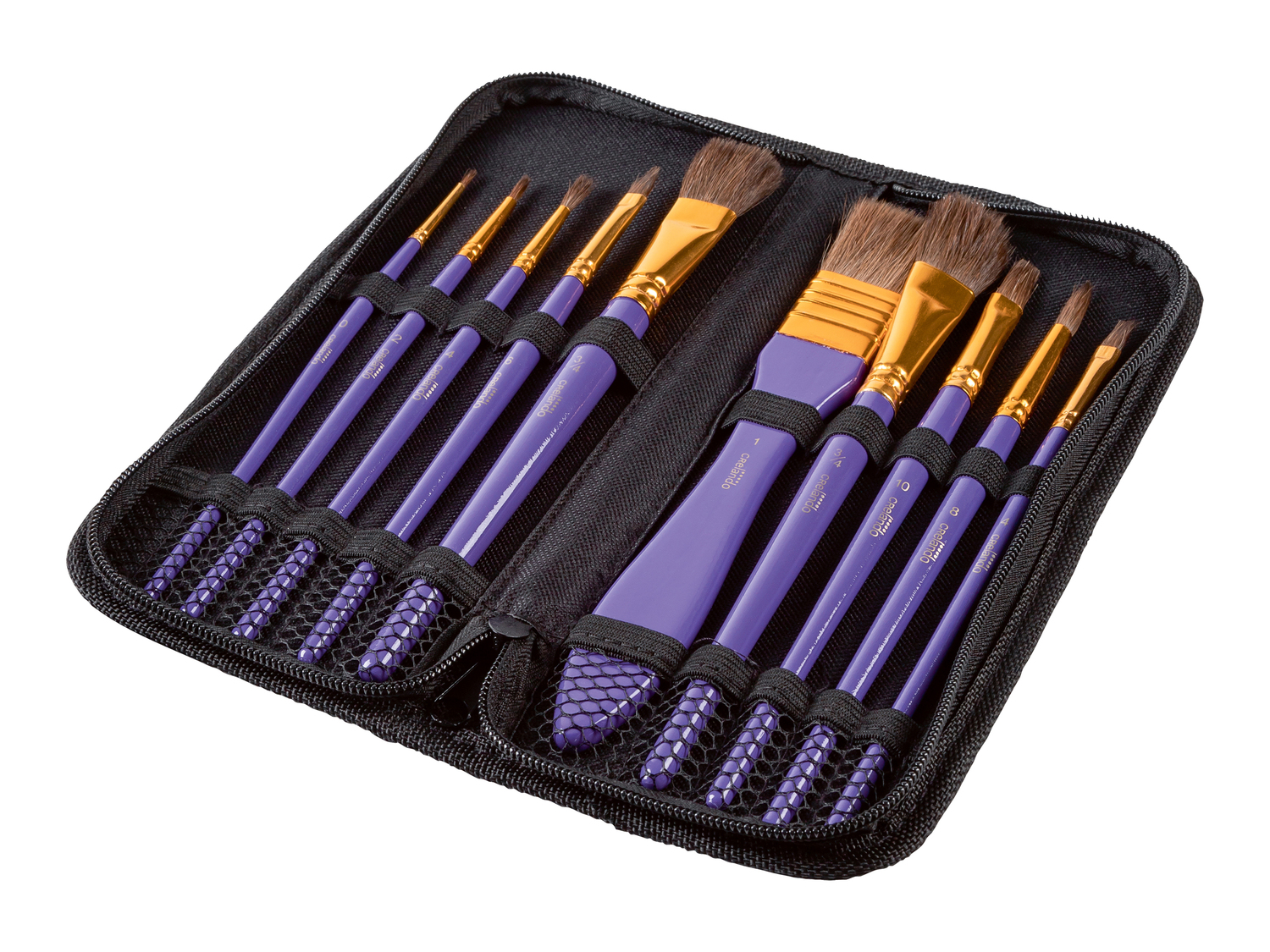 Set pennelli con custodia Crelando, prezzo 5.99 €
- Manico in legno
In ...