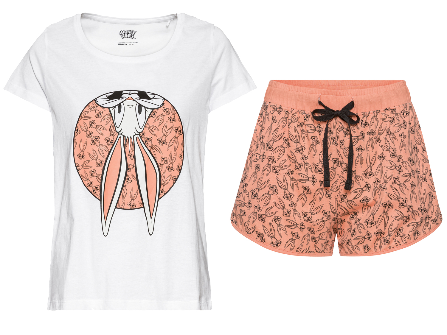 Pigiama corto da donna Peanuts, Pantera Rosa, Looney Tunes Oeko-tex, prezzo 9.99 ...