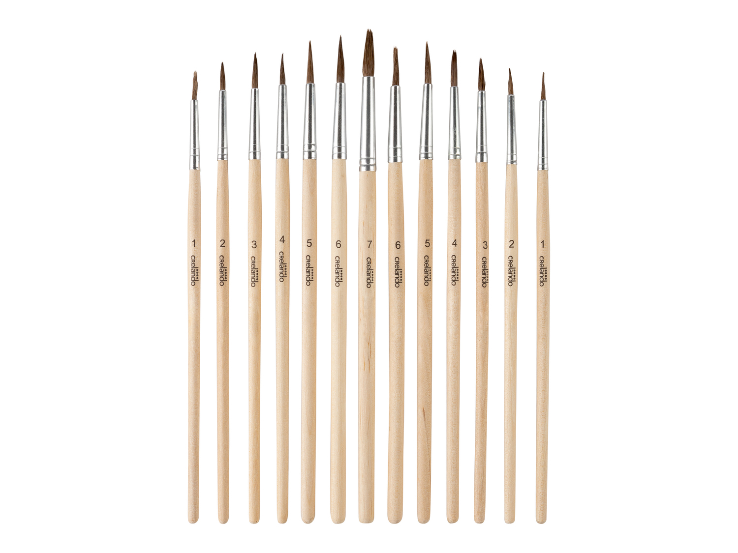 Set pennelli Crelando, prezzo 2.99 €
13 pezzi
- Con setole naturali ...