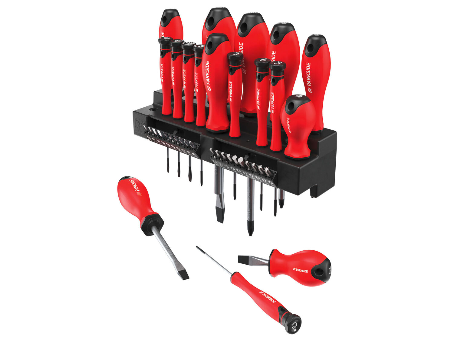 Set cacciaviti e bit Parkside, prezzo 9.99 €
37 pezzi
- Cacciaviti con ...