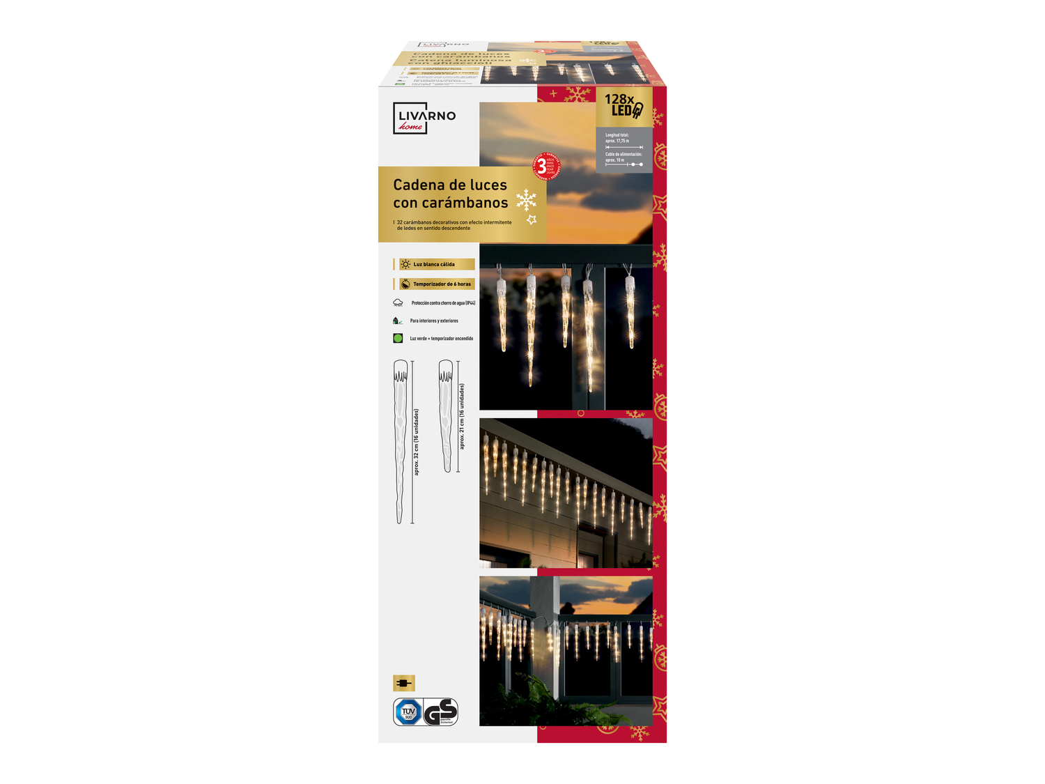 Catena luminosa con ghiaccioli Livarno, prezzo 24.99 €
- 32 ghiaccioli ...