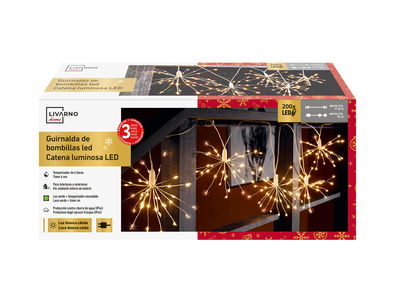 Luci natalizie 200 LED Livarno, prezzo 11.99 €
- Per ambienti interni ...