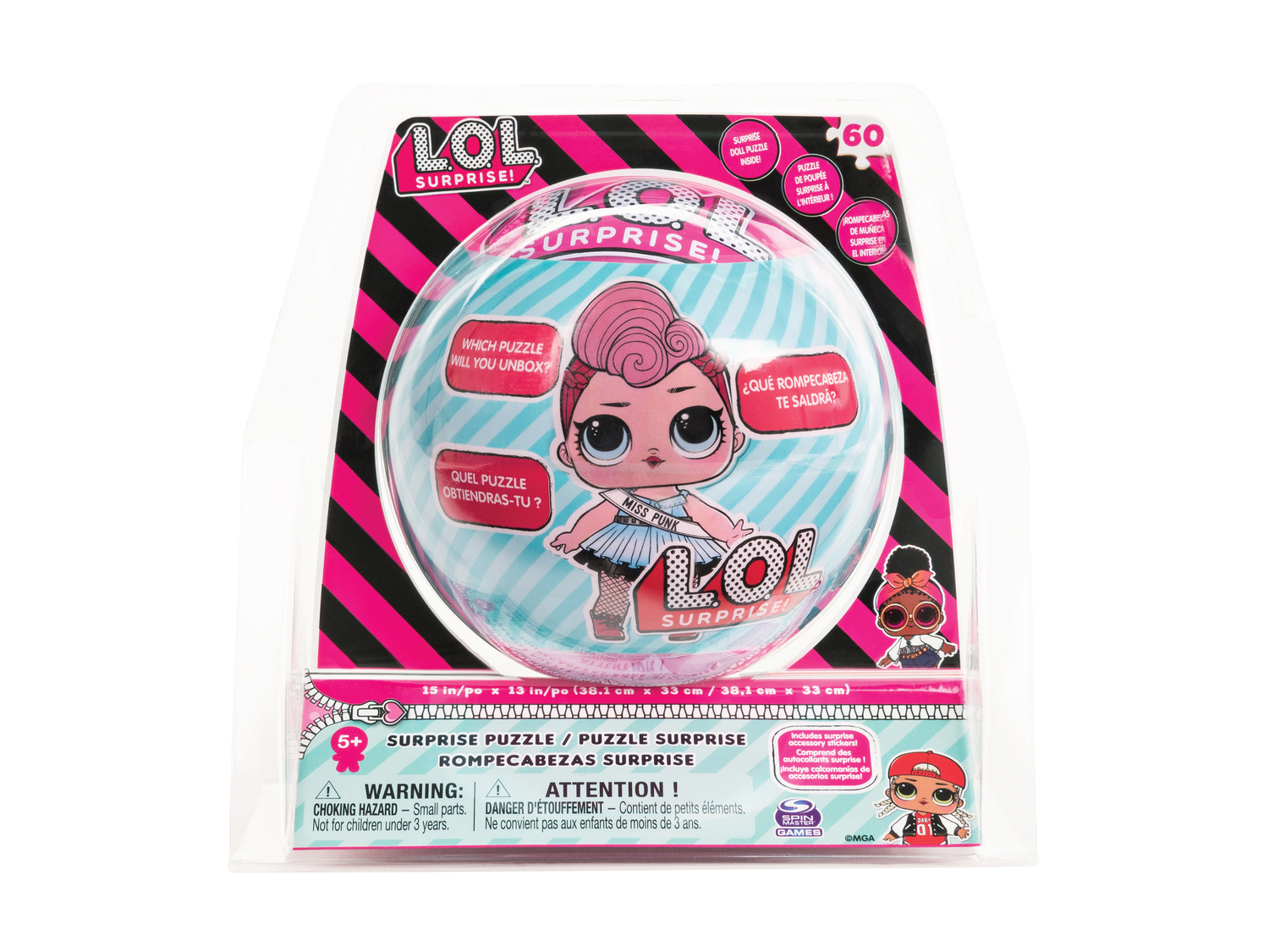 Puzzle a sorpresa LOL Spin Master, prezzo 9.99 €
60 pezzi
- Contiene ...
