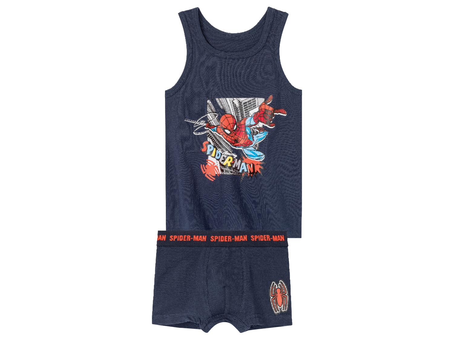 Coordinato intimo da bambino Spiderman Oeko-tex, prezzo 5.99 €
Misure: 2-10 ...