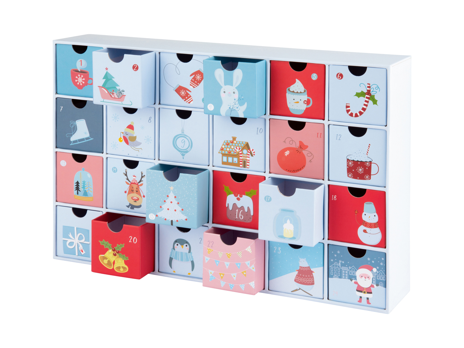 Calendario dellAvvento con cassetti Livarno, prezzo 9.99 €
- Da riempire ...