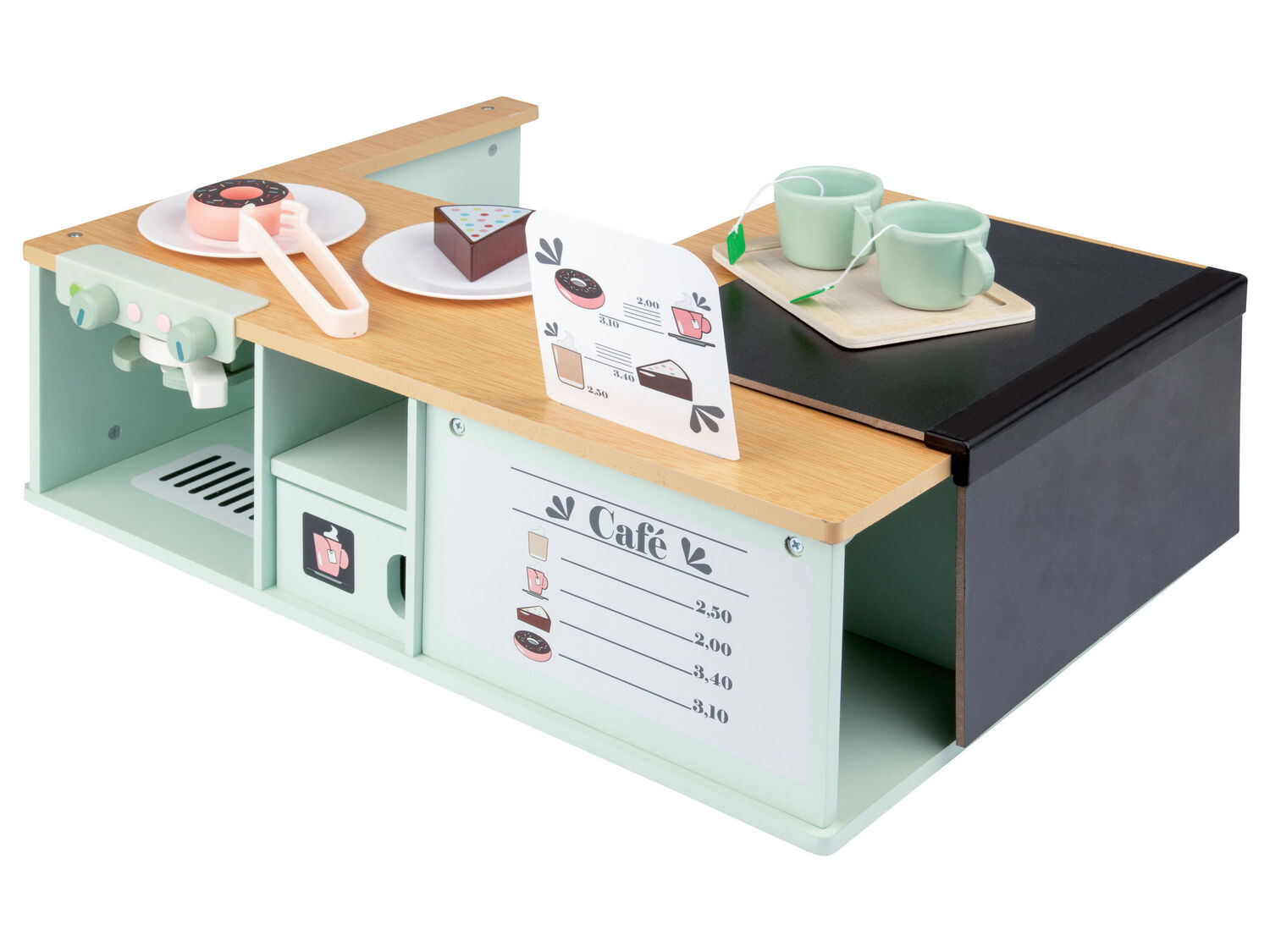Mini bancarella, caffetteria o cucina in legno Playtive, prezzo 34.99 € ...