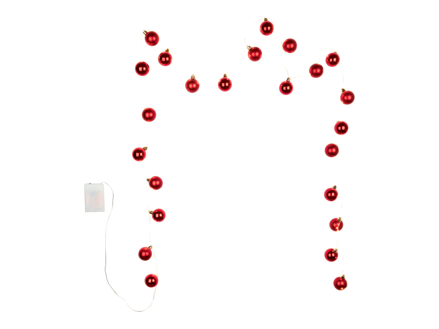 Catena luminosa LED con palline natalizie Livarno, prezzo 9.99 €
- 24 ...