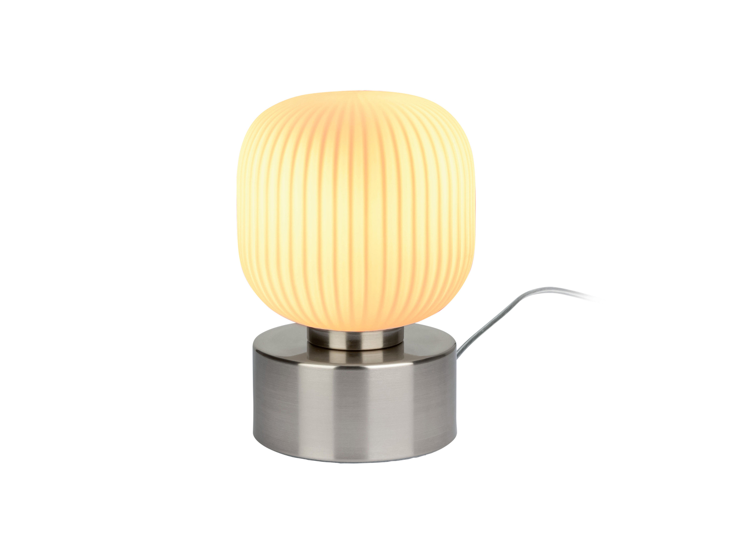 Lampada LED da tavolo Livarno, prezzo 19.99 €
- Paralume in vetro satinato
- ...