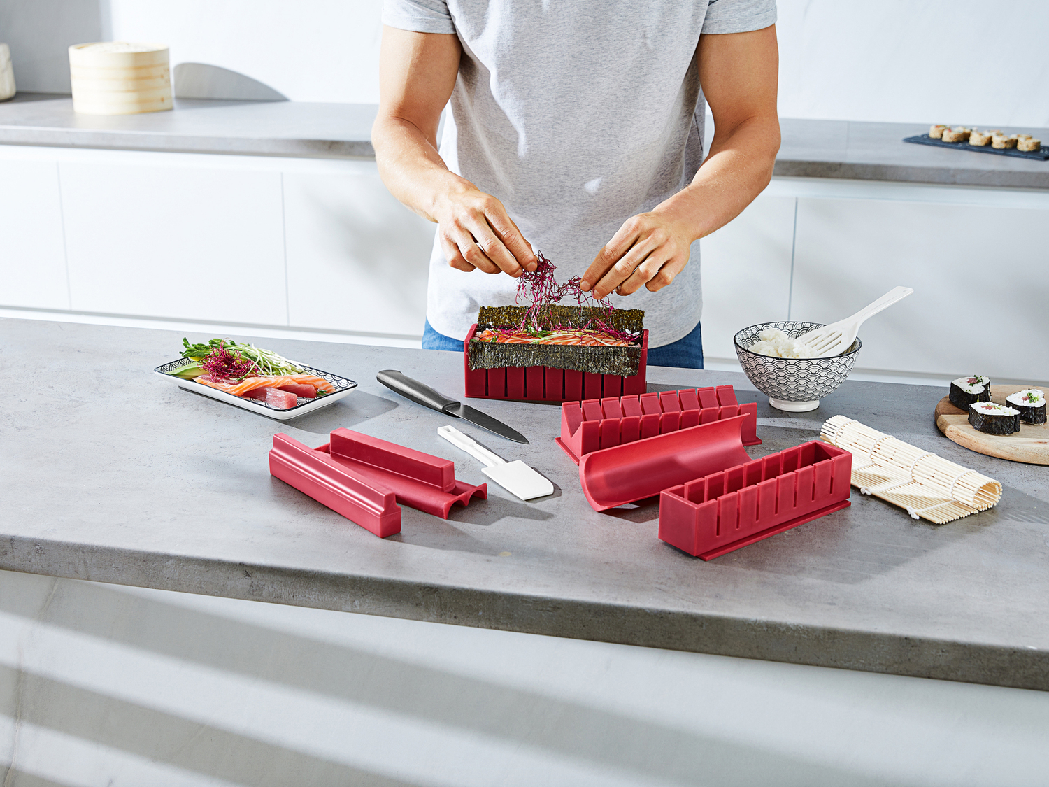 Kit preparazione sushi Ernesto, prezzo 11.99 €
13 pezzi
- Per preparare ...