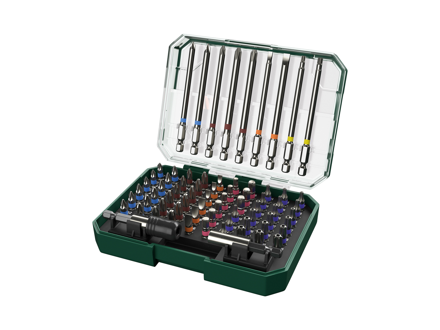 Set bit o bit e chiavi a bussola Parkside, prezzo 14.99 €
71 o 56 pezzi ...