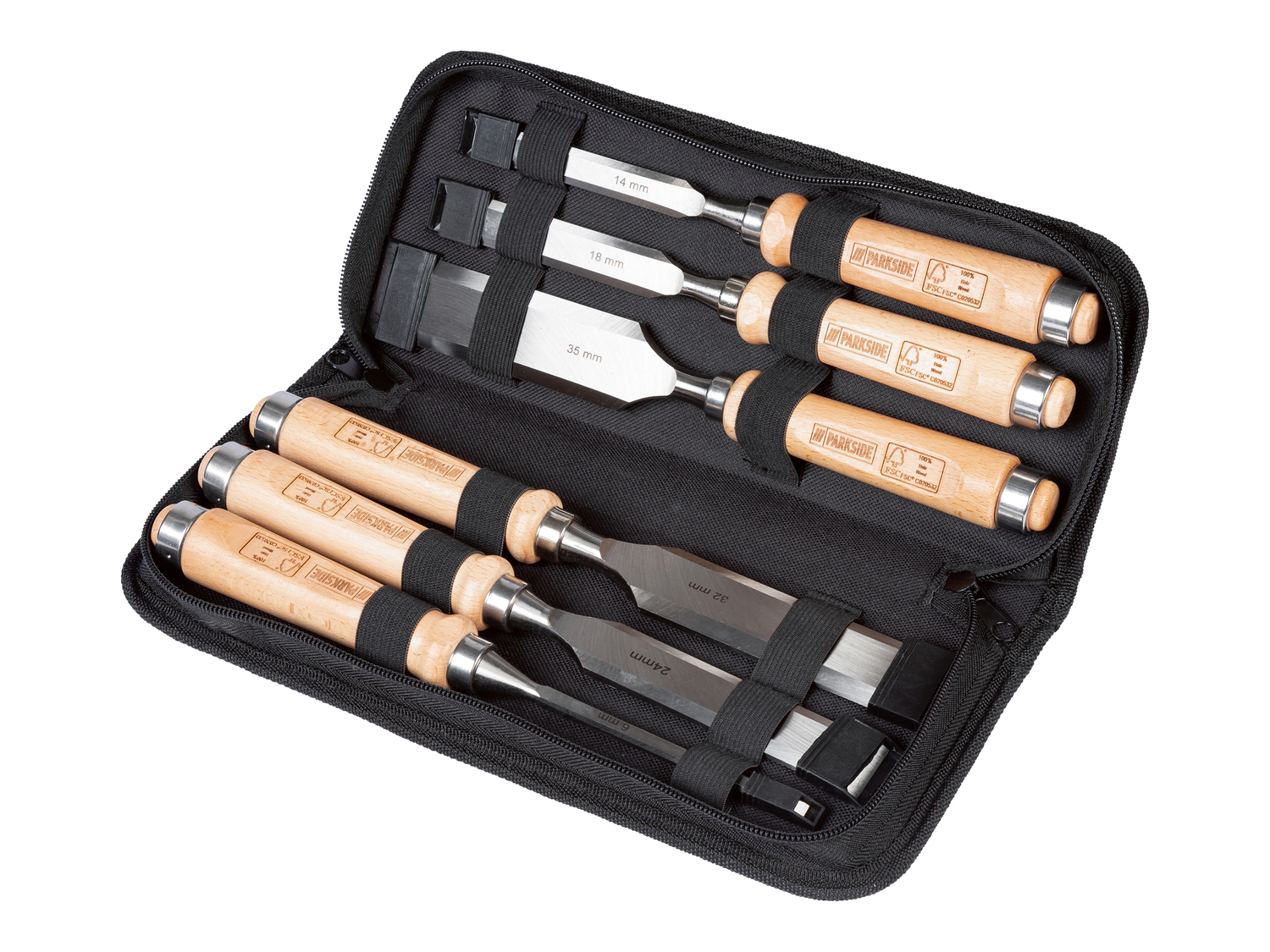 Set scalpelli Parkside, prezzo 24.99 &#8364; 
6 pezzi 
- Per una lavorazione ...