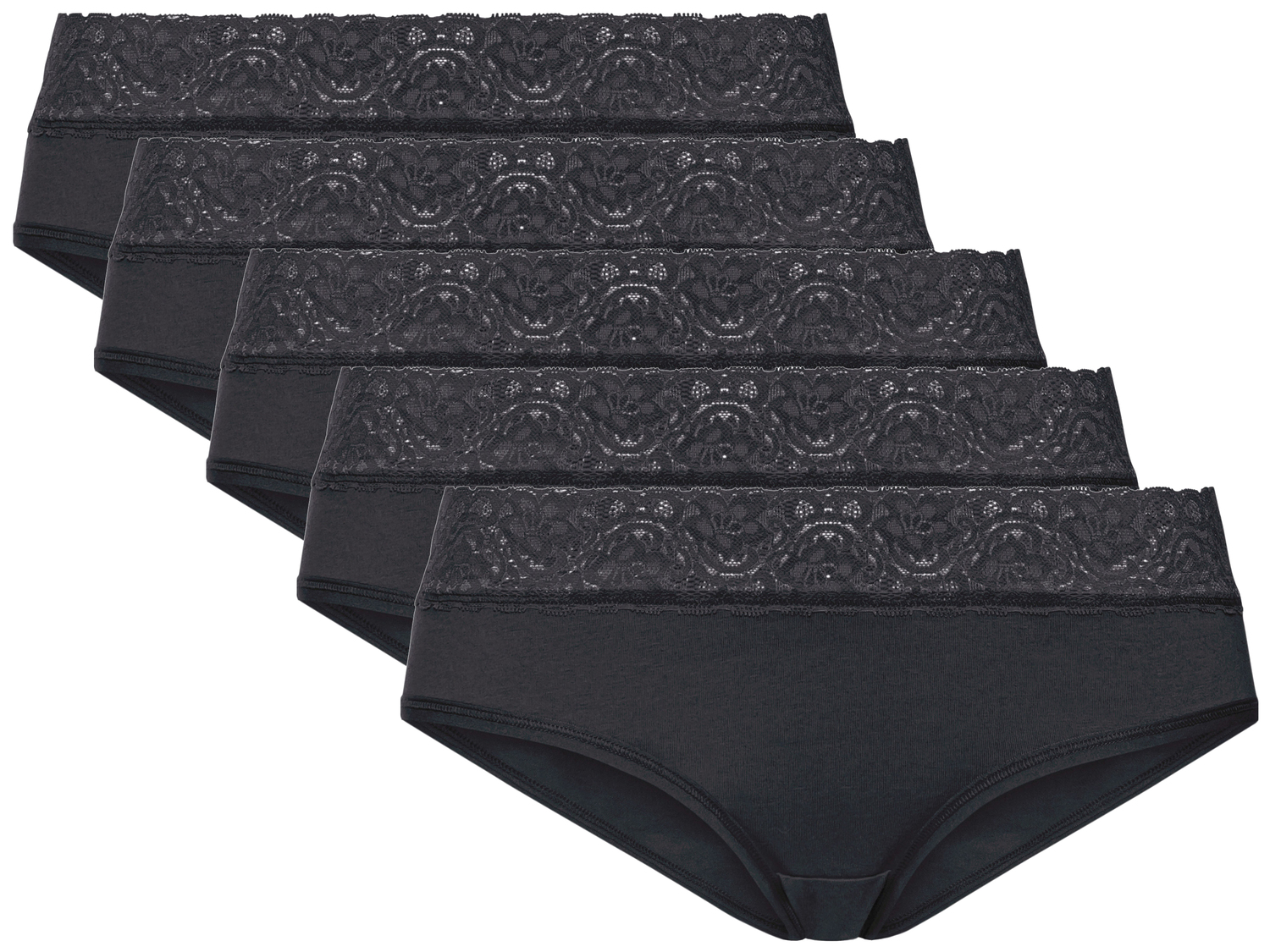Culotte da donna con pizzo Esmara, prezzo 8.99 €
5 pezzi - Misure: S-L
Taglie ...