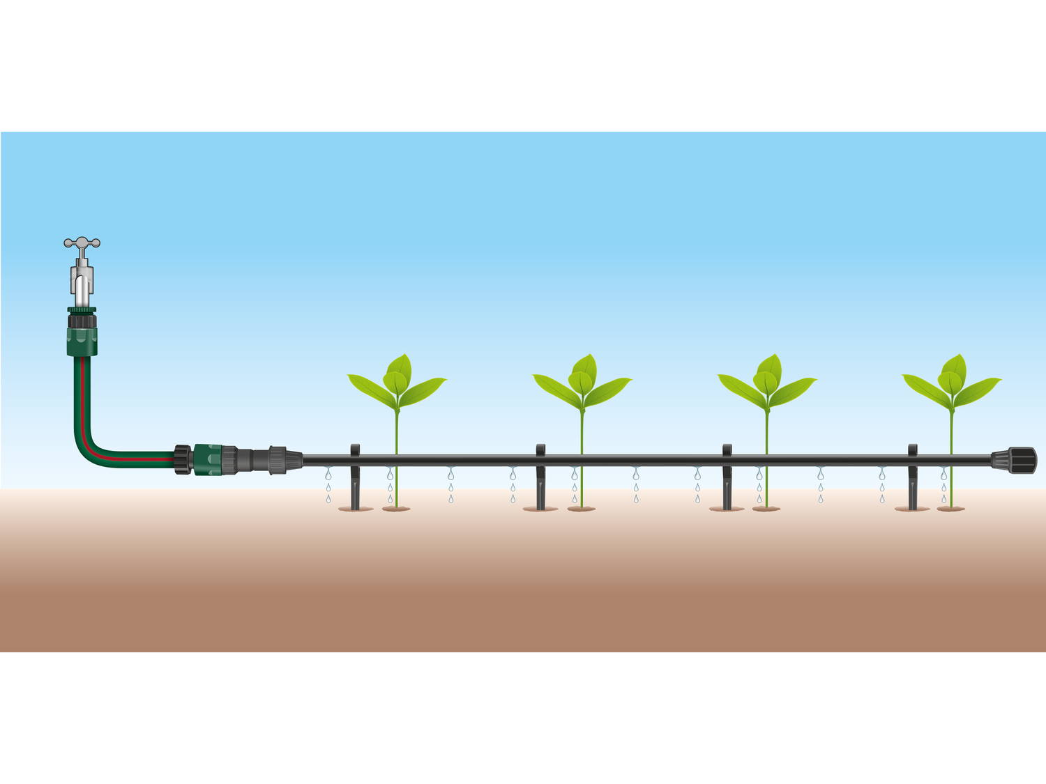 Set irrigazione a goccia Parkside, prezzo 24.99 &#8364; 
18 pezzi 
- Click System
- ...