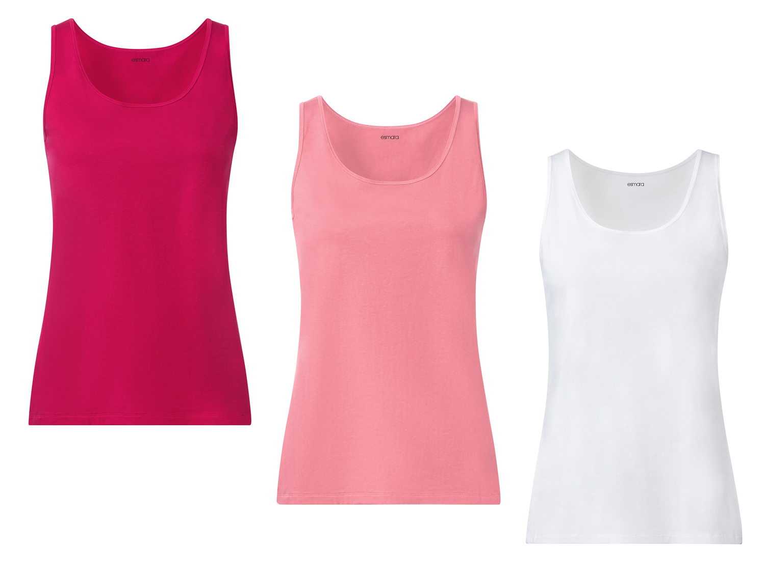 Canotta da donna Esmara, prezzo 8.99 €
3 pezzi - Misure: S-L
Taglie disponibili
Caratteristiche
- ...