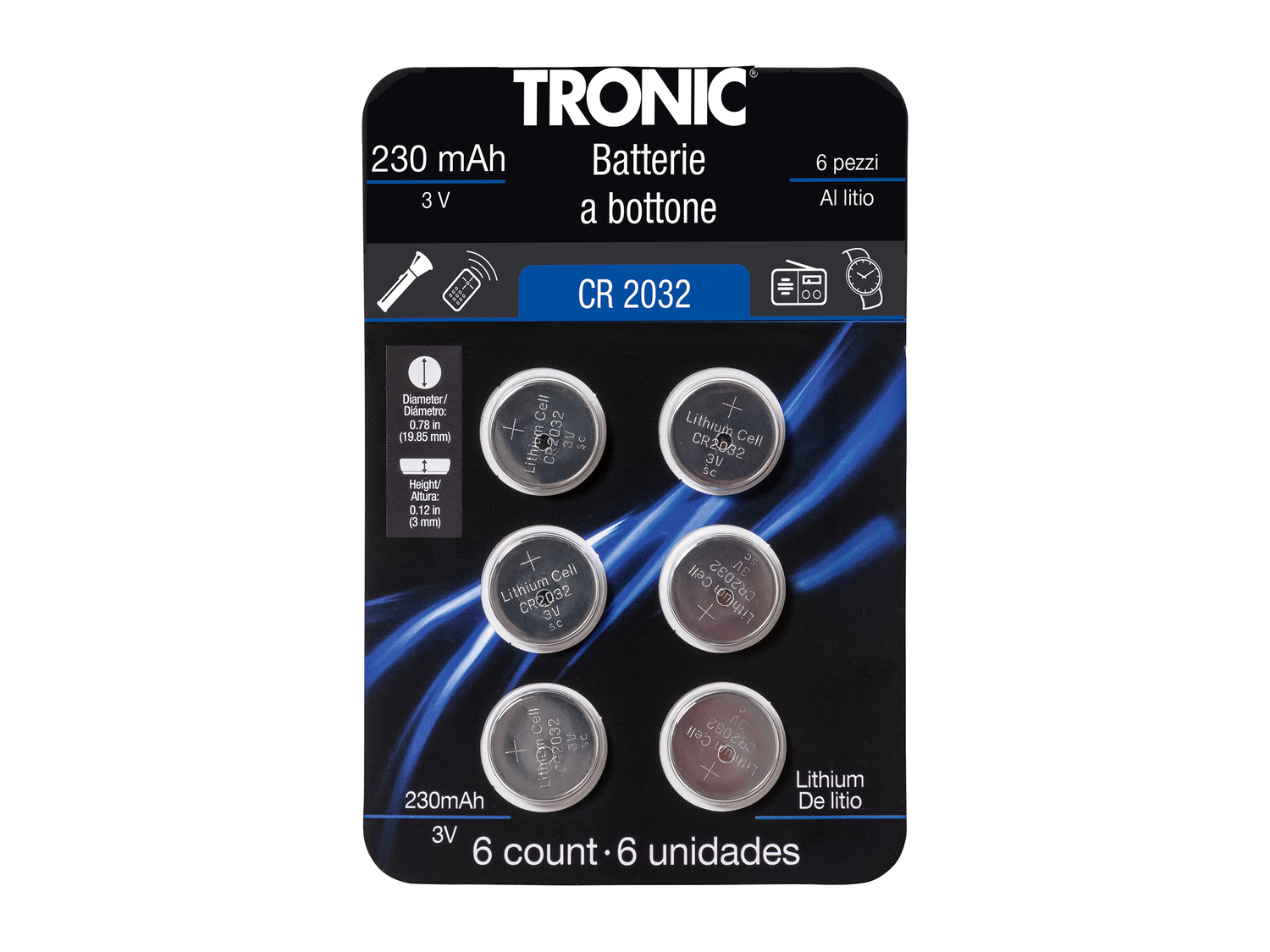 Batterie a bottone Tronic, le prix 1.49 €
6 pezzi
- Alcaline o al ...