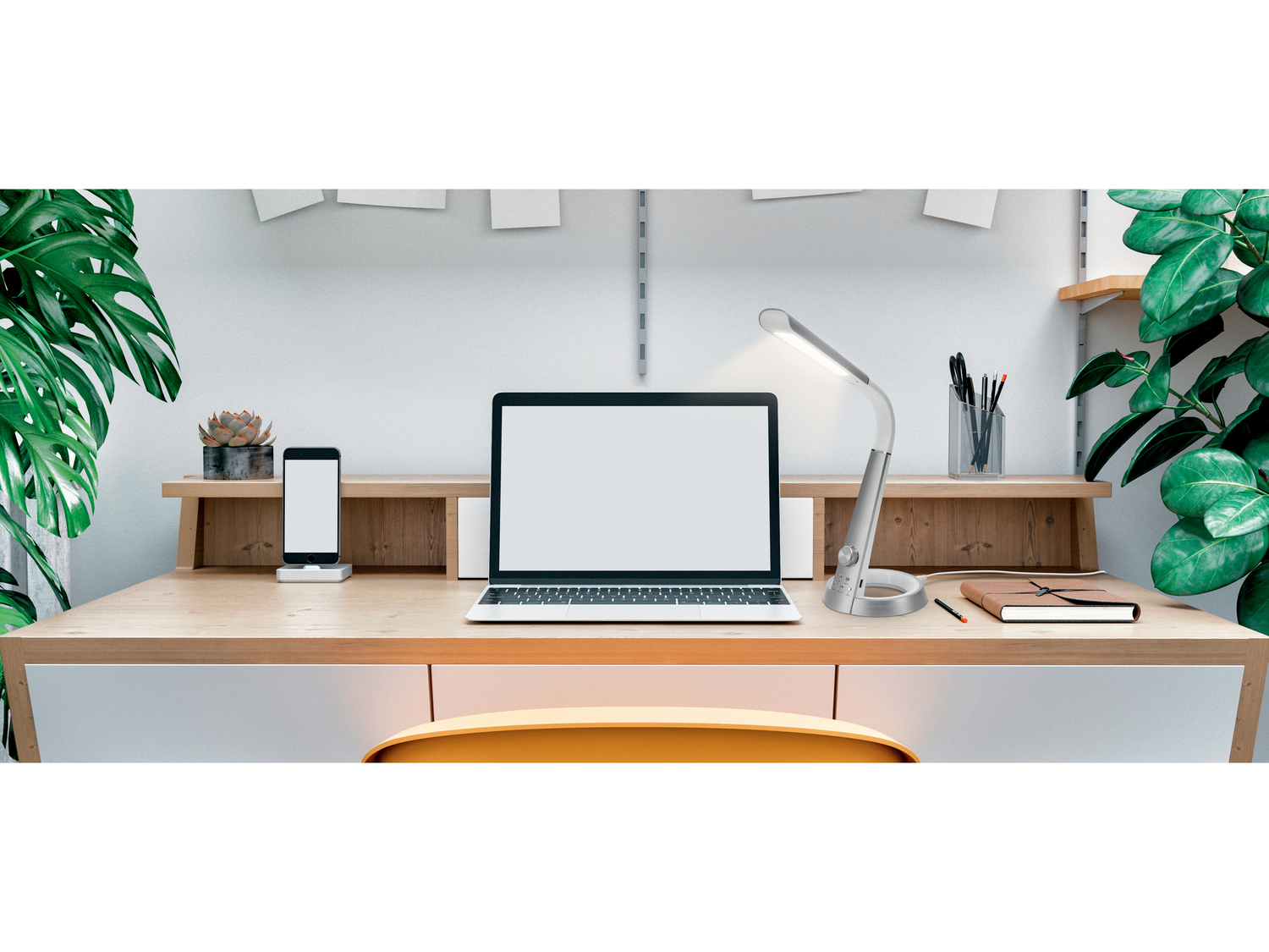 Lampada LED per scrivania Livarno Lux, le prix 34.99 &#8364; 
- Con 2 sorgenti ...