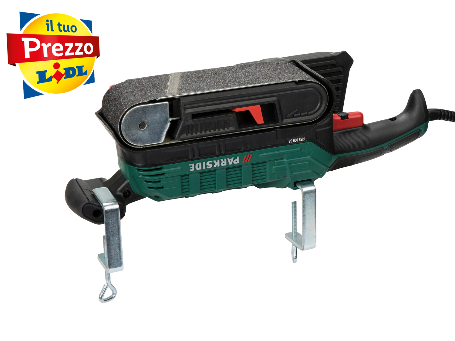Levigatrice a nastro Parkside PBS 900 C3, prezzo 34.99 €
- Rotella di regolazione ...