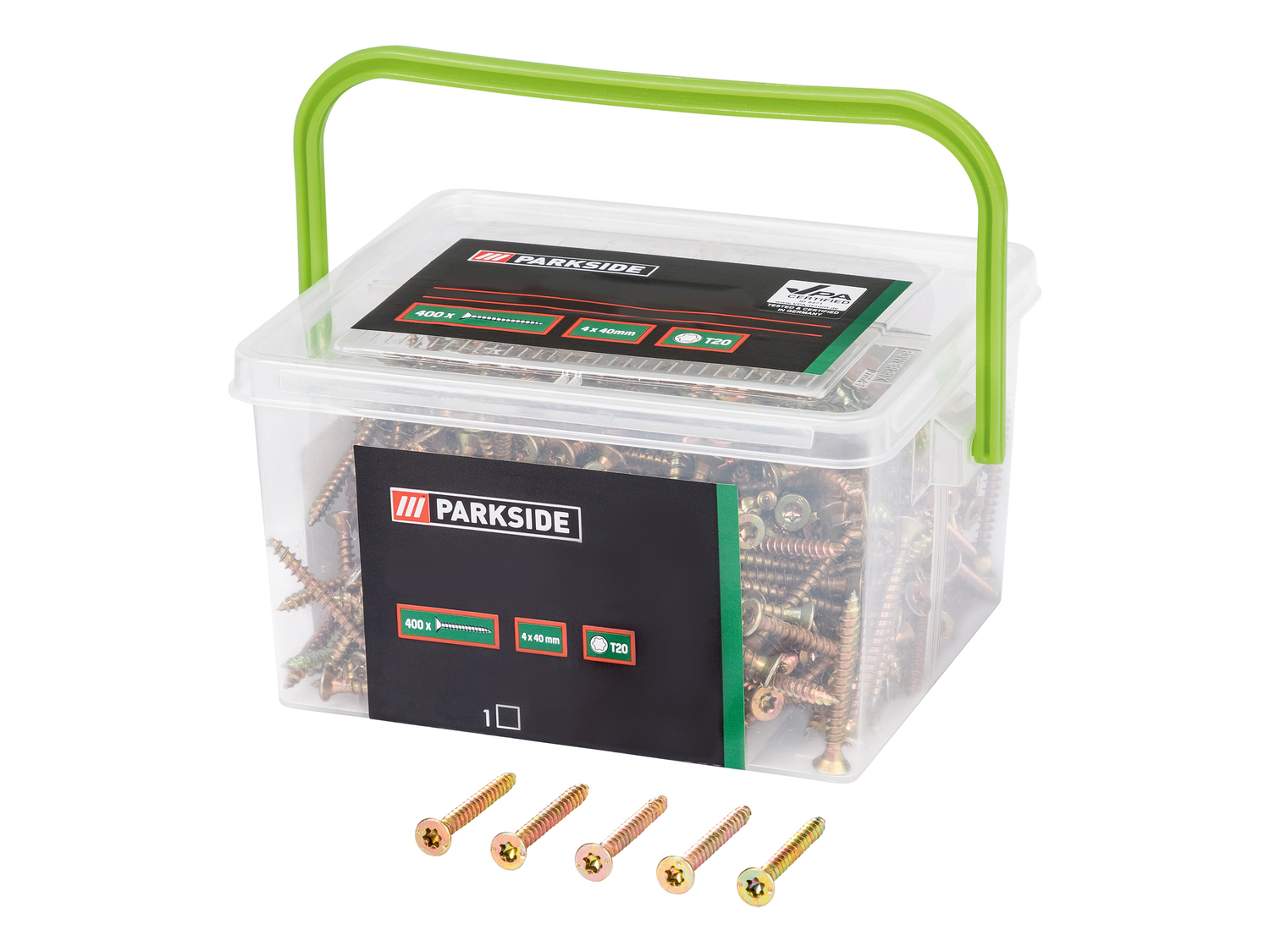 Set viti per truciolato Parkside, prezzo 3.99 €
- 4x40 mm, 400 pezzi
- 5x60 ...