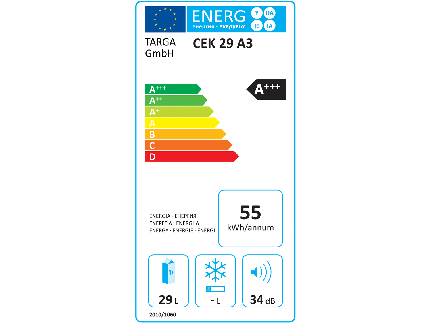 Frigo elettrico portatile Crivit, prezzo 49.00 €
- Classe di efficienza energetica ...